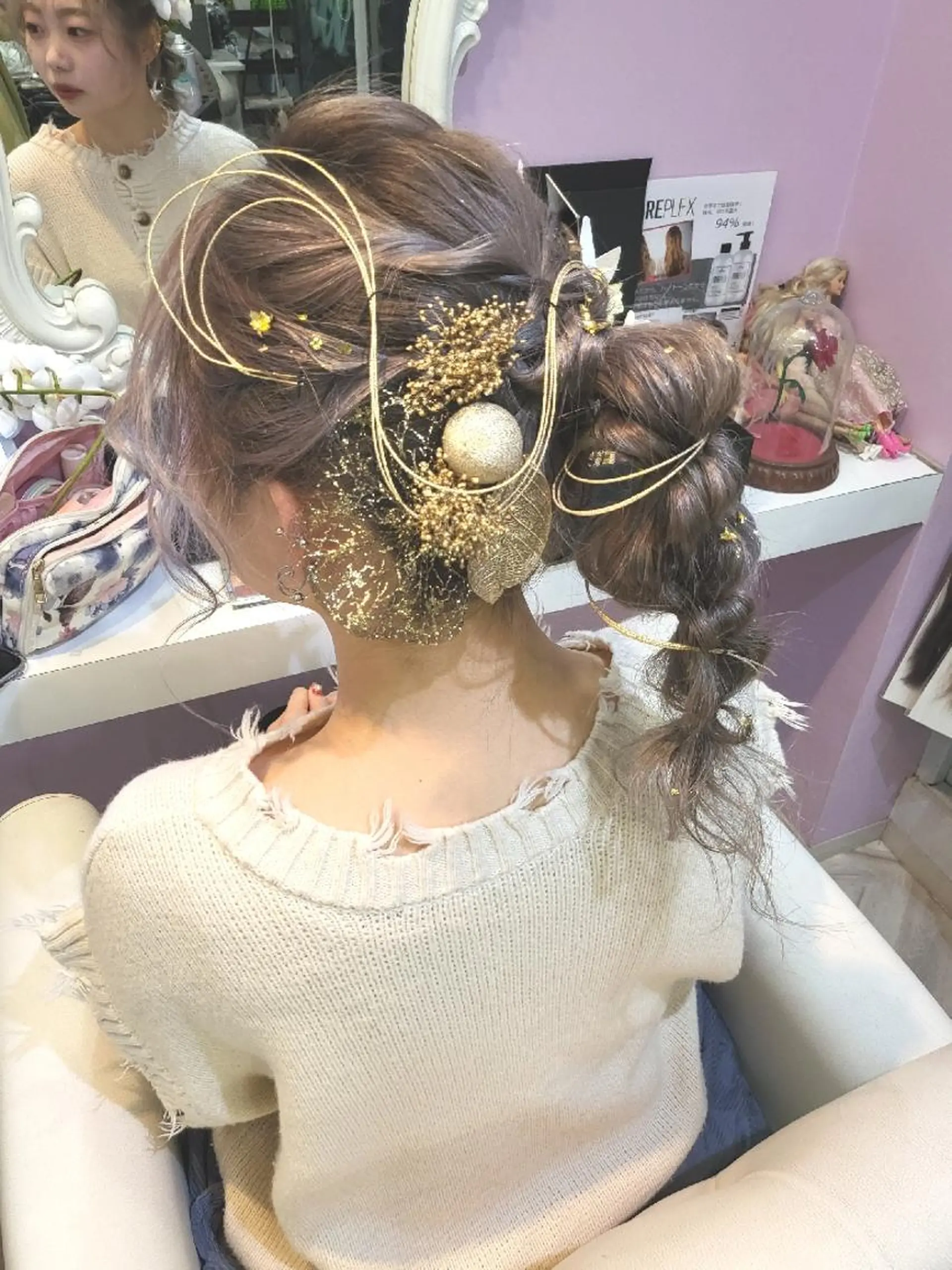 ロング ヘアアレンジ カラー ポニーテール ナカシマ  アユミのヘアスタイル