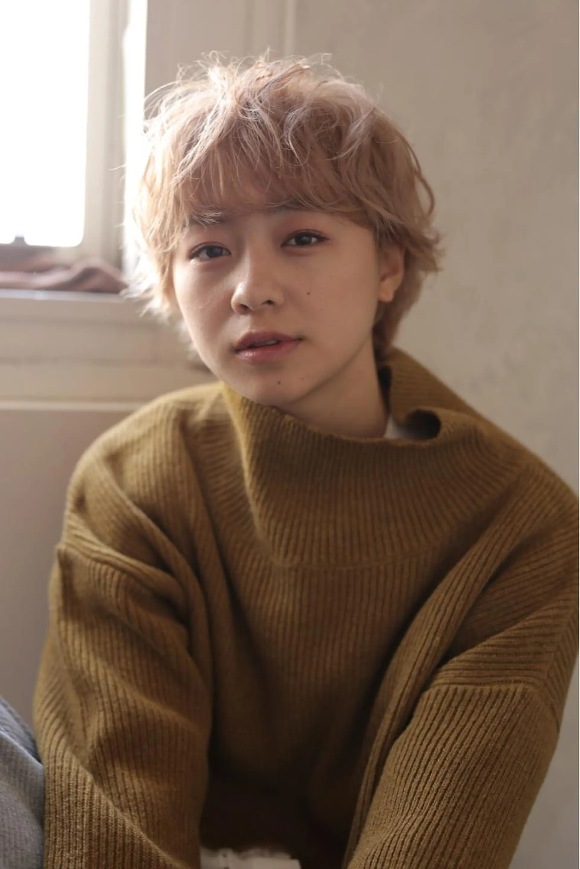 ショート カラー ヘアカラー トリートメント 森貴裕/ベージュ/ パーマ/オリーブのヘアスタイル