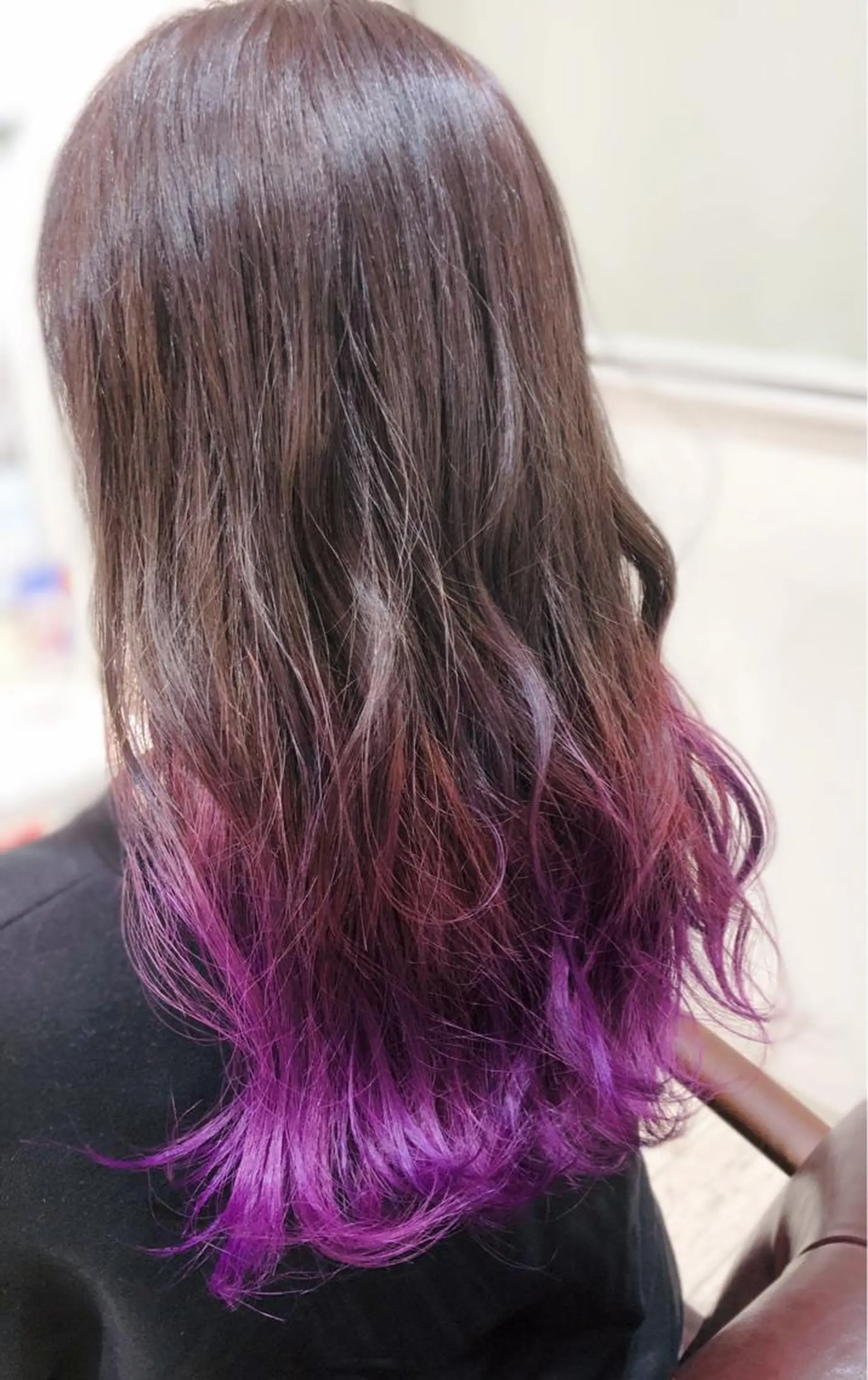 セミロング パープルカラー ヘアカラー トリートメント 柴田泰秀sotti. 髪質改善/ブリーチのヘアスタイル