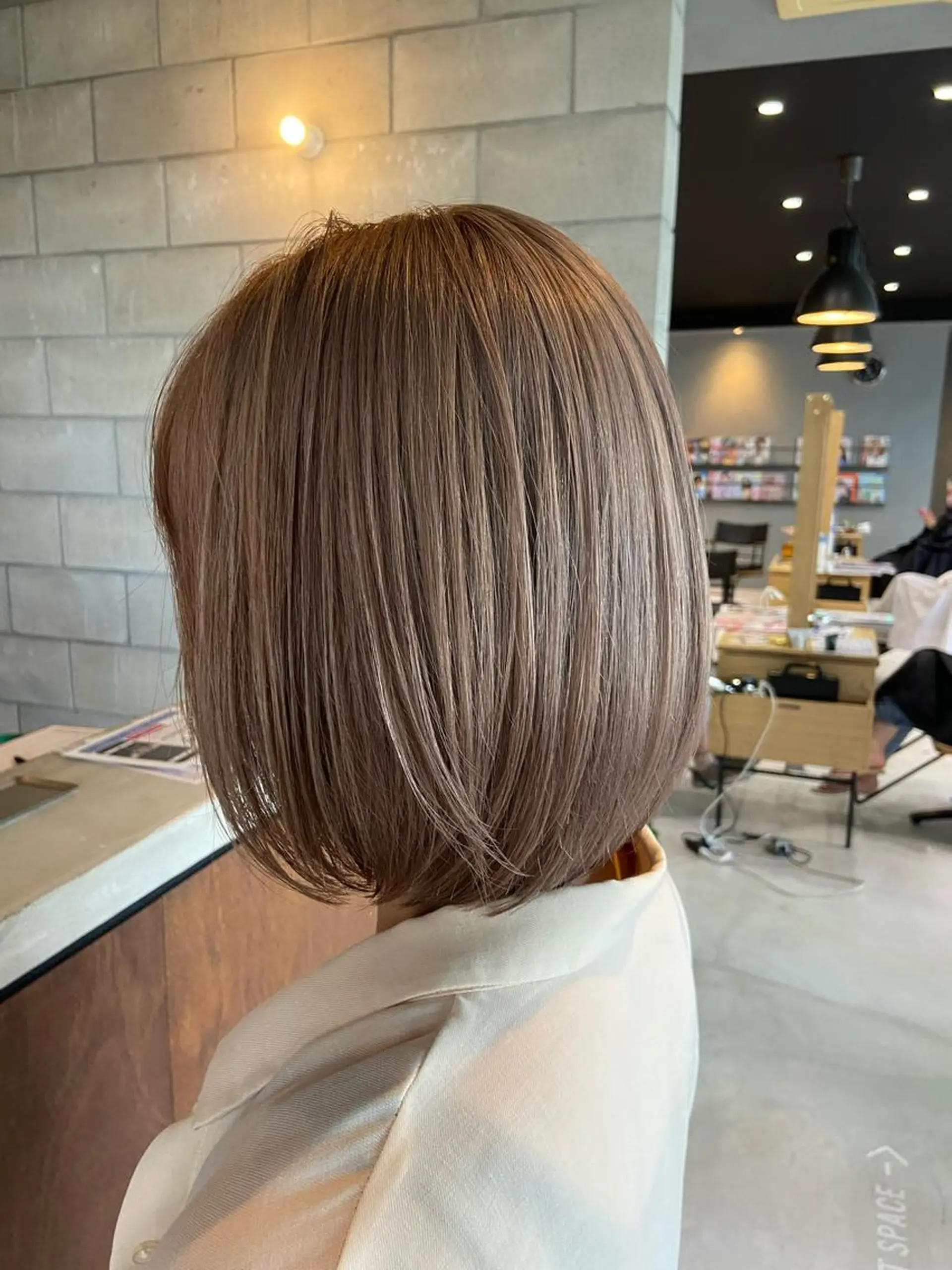 ミディアム ヘアカラー トリートメント 岡崎/髪質改善/ ハイトーン/鈴木進のヘアスタイル