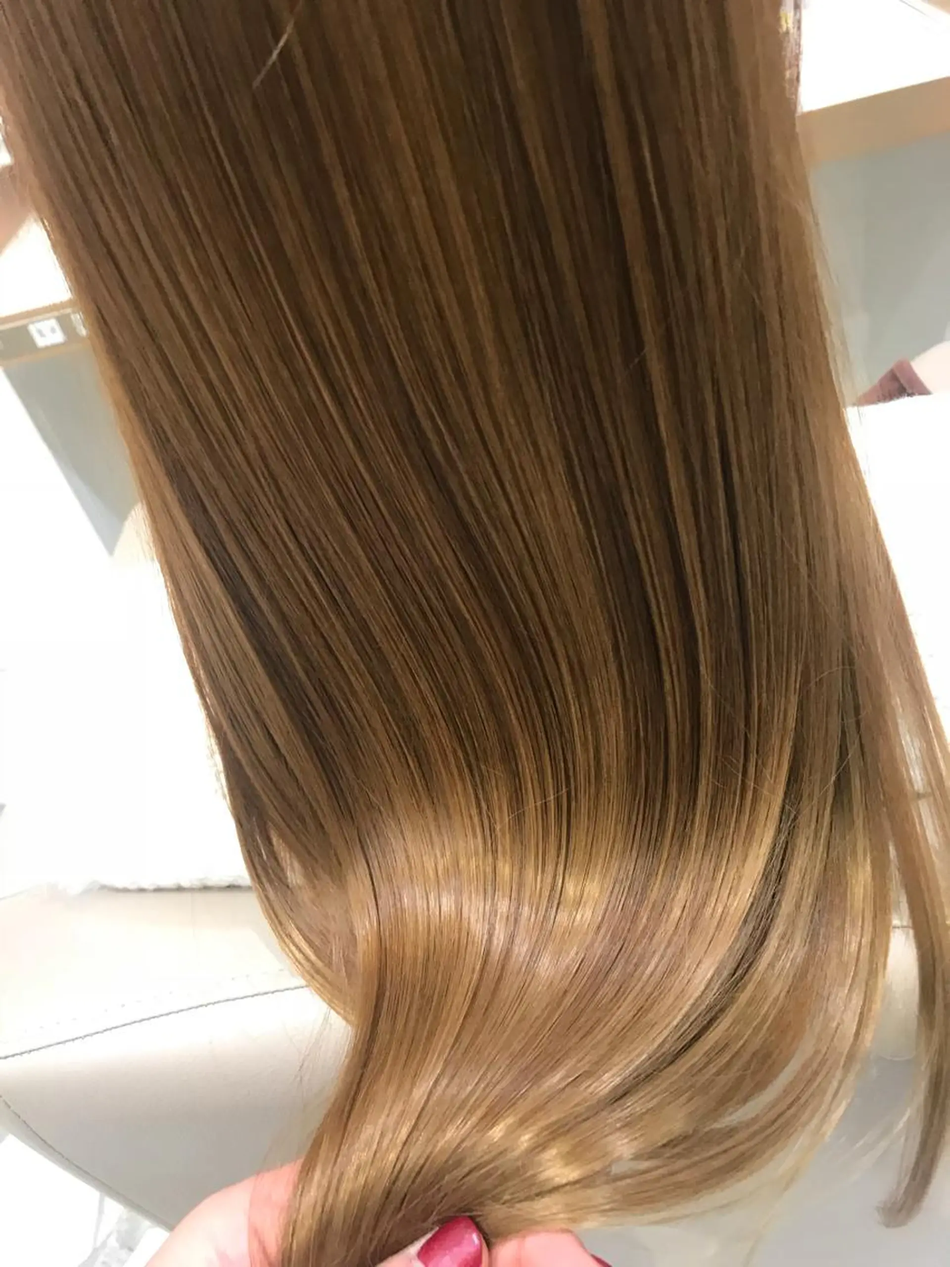 ロング パーマ 縮毛矯正 縮毛矯正 江崎 わか子のヘアスタイル