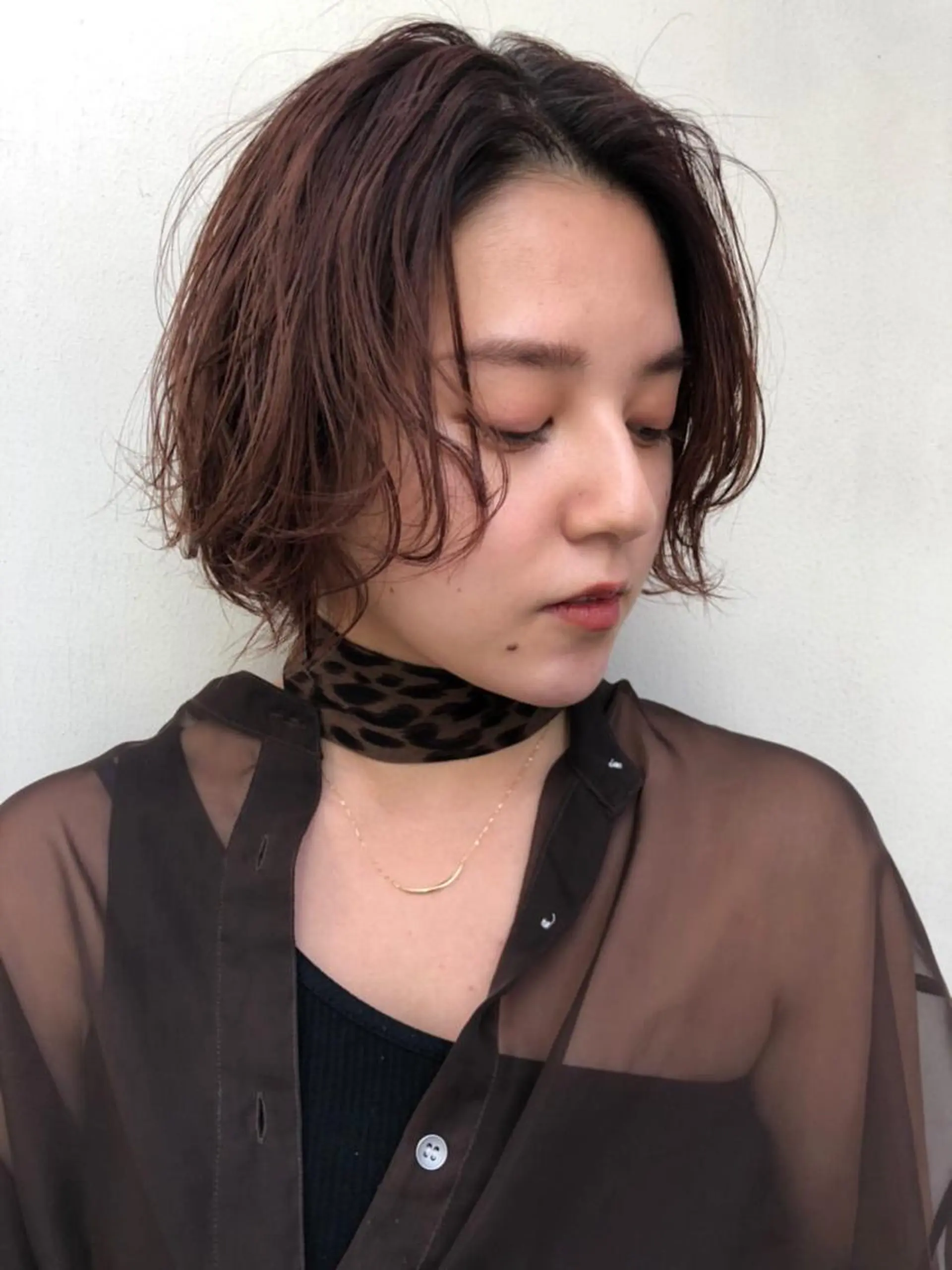 ショート カラー パーマ ショートヘア カット パーマ トリートメント RUKA 美容院×ネイリストのヘアスタイル