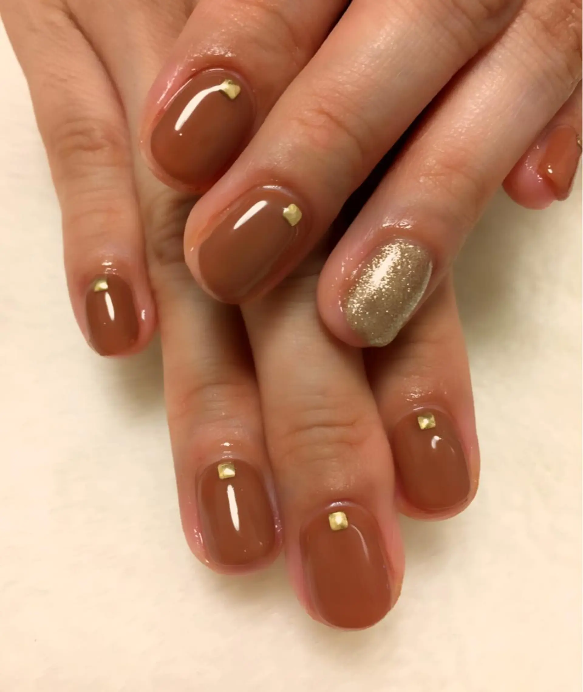 ネイル ブラウン ネイルサロン ティンタ所属・馬場 典子のネイルデザイン