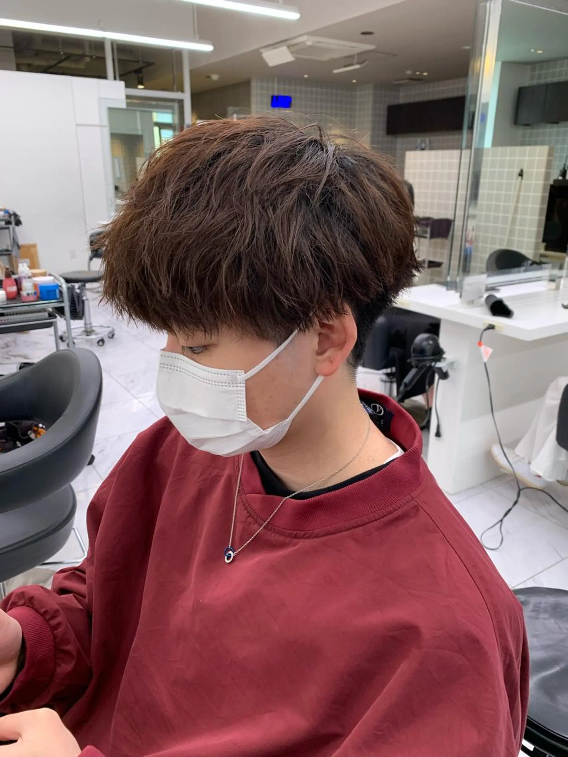 ショート カラー パーマ メンズ メンズ韓国風 マッシュウルフ マッシュ メンズパーマ ツーブロック カット ヘアカラー トリートメント ヘッドスパ ヘアセット トレンド/レイヤー うる艶🪞CANDYのヘアスタイル