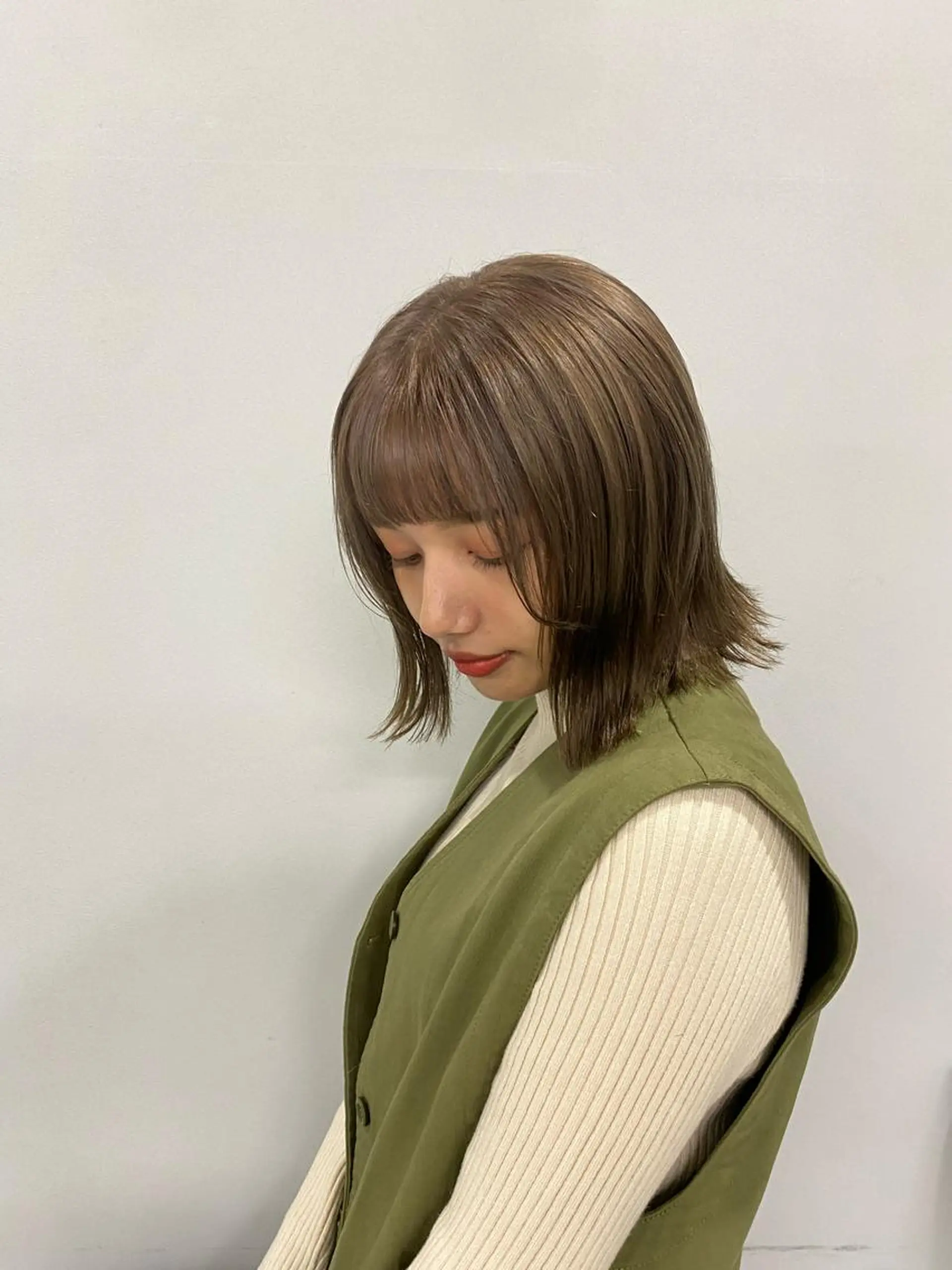 ミディアム カラー 縮毛矯正 メンズお任せ下さい！ 店長⭐︎小橋のヘアスタイル