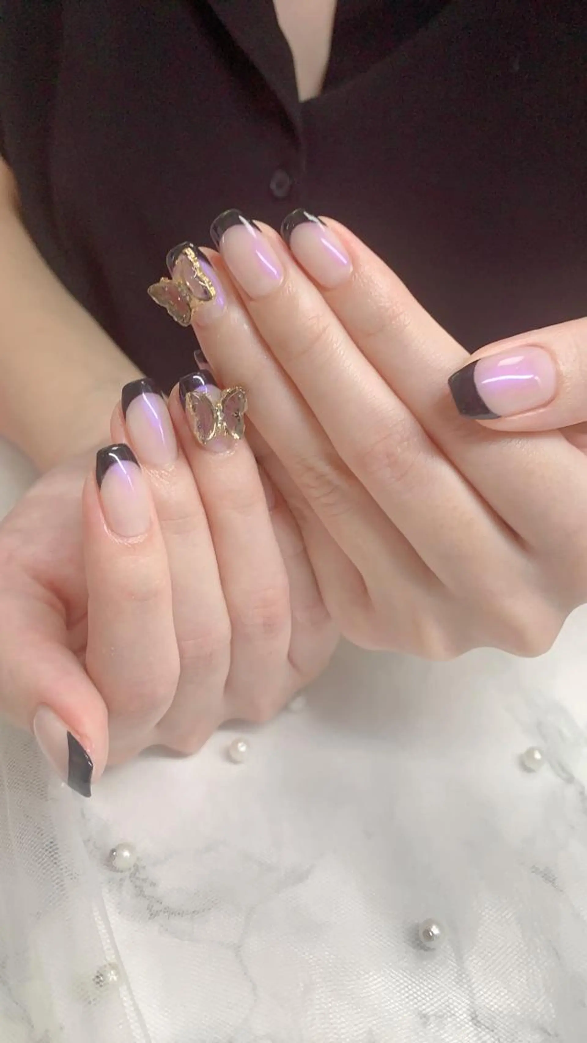 ネイル はな💎ネイル ワンホン、長さ出しのネイルデザイン