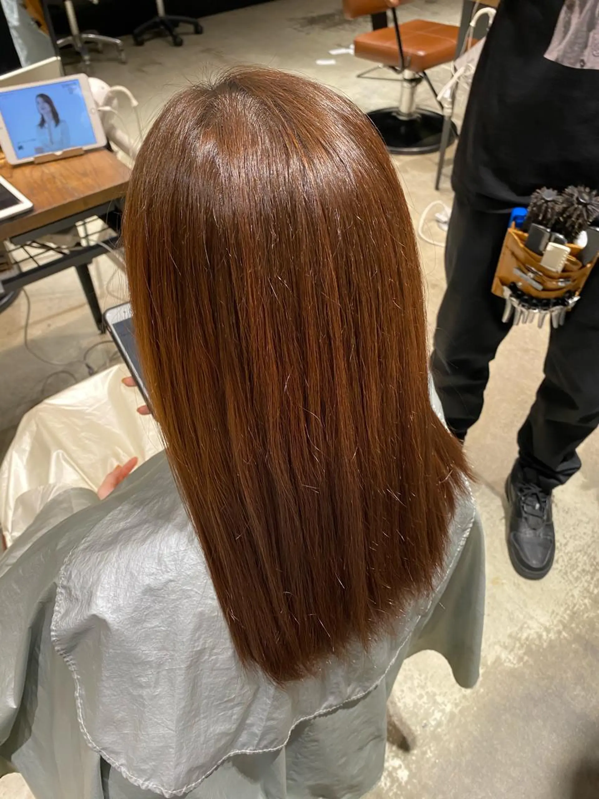 ロング 縮毛矯正 トリートメント Je suis heureuse Tres所属・早朝セット☀️ レイヤー/Momoのヘアスタイル