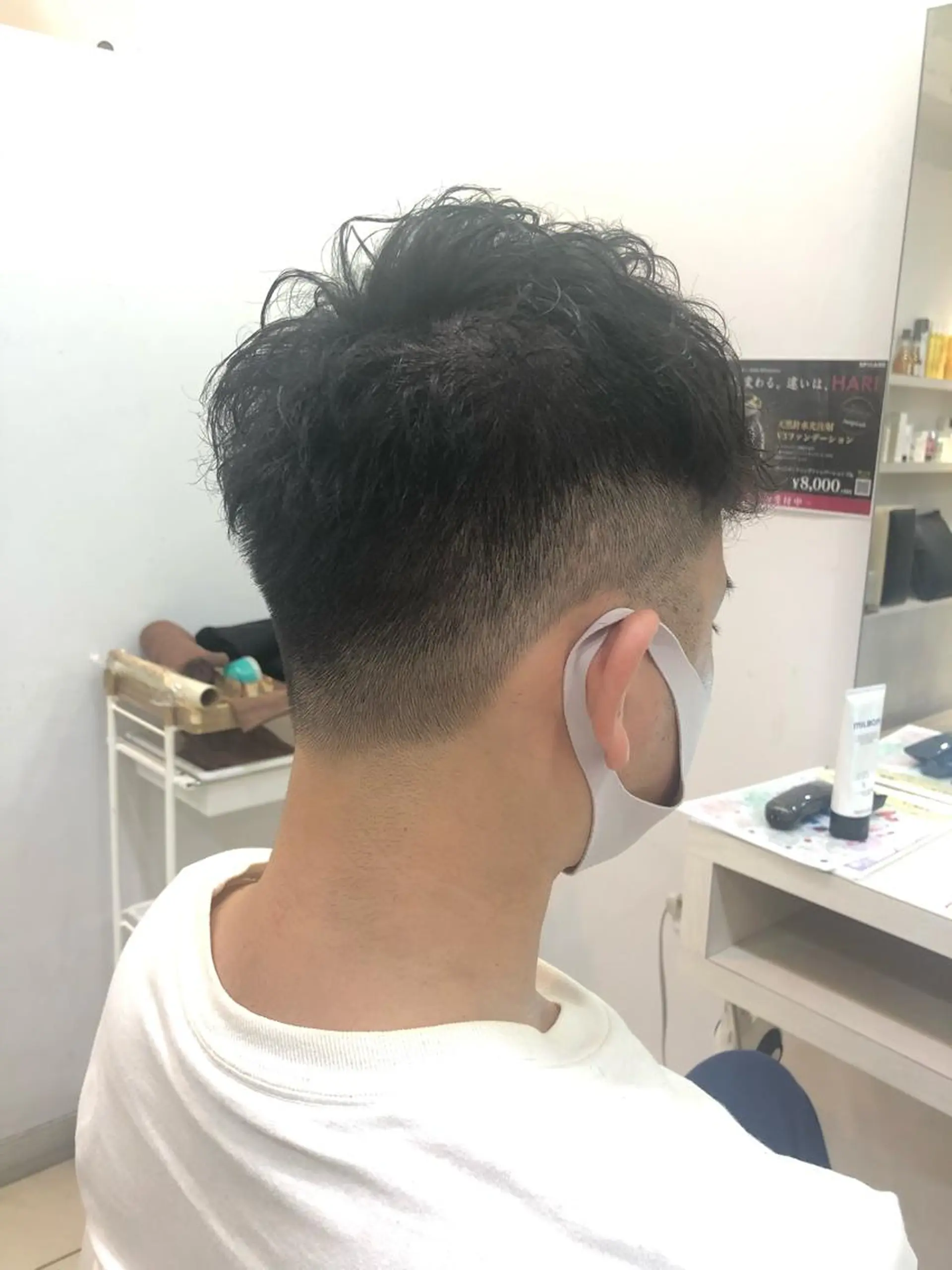 ショート パーマ メンズ 髪質改善× ハイライト溝江のヘアスタイル