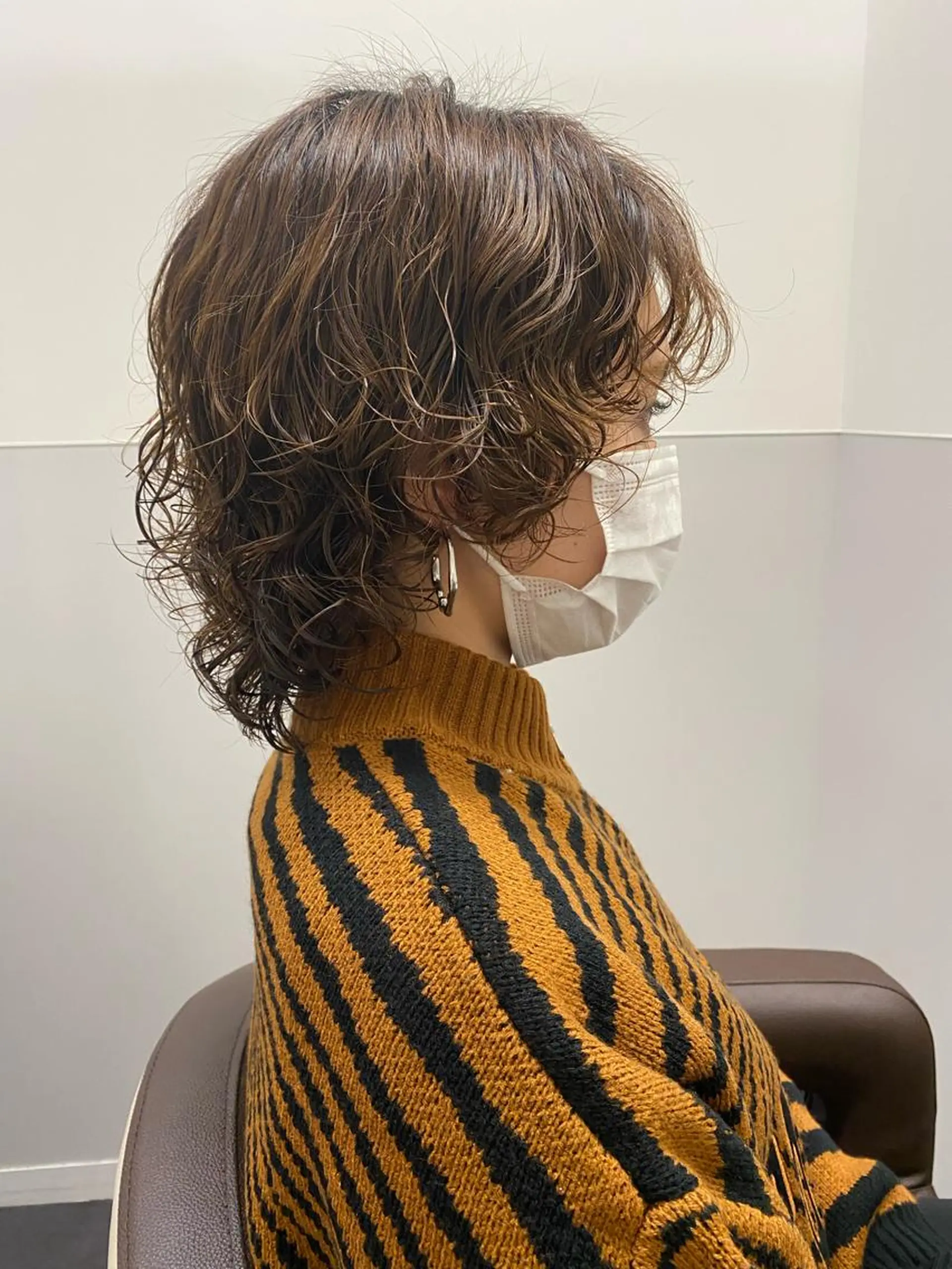 ミディアム パーマ パーマ、髪質改善 菊地美月のヘアスタイル