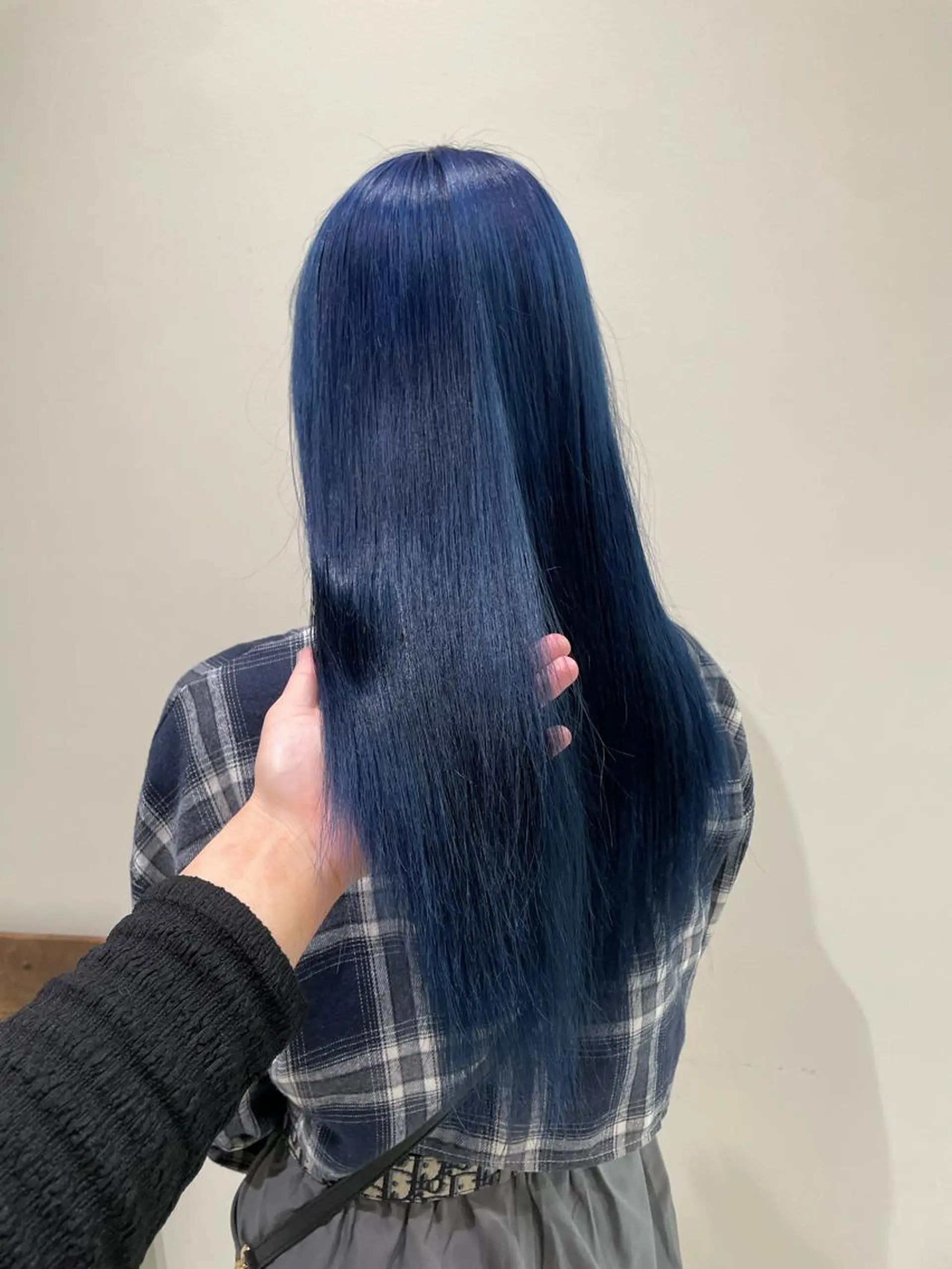 ロング カラー ブリーチ ブルーカラー ネイビーカラー ボブ/インナーカラー /眉毛/Miyuのヘアスタイル