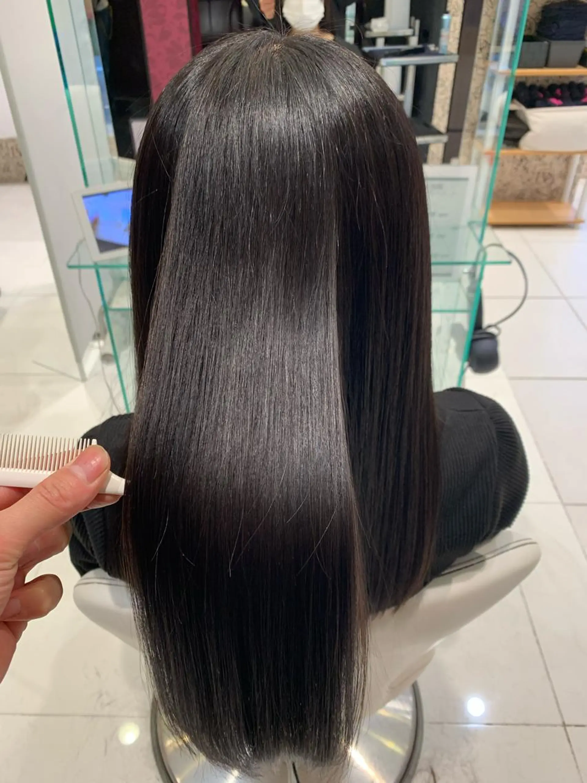 セミロング 酸性ストレート 中川/縮毛矯正/ 高羽　克明のヘアスタイル