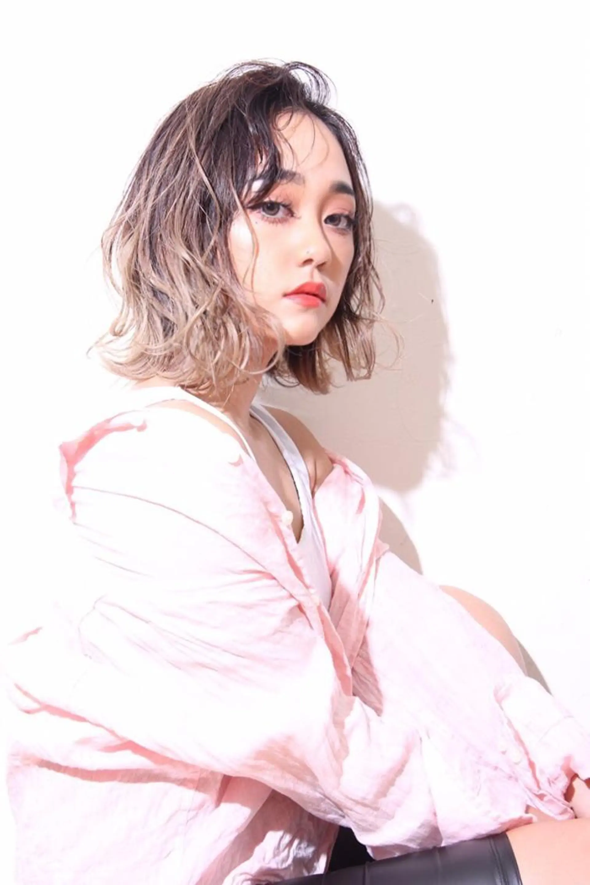 ミディアム カラー ヘアアレンジ グラデーションカラー クリスタルマジック hair &　eyeのヘアスタイル