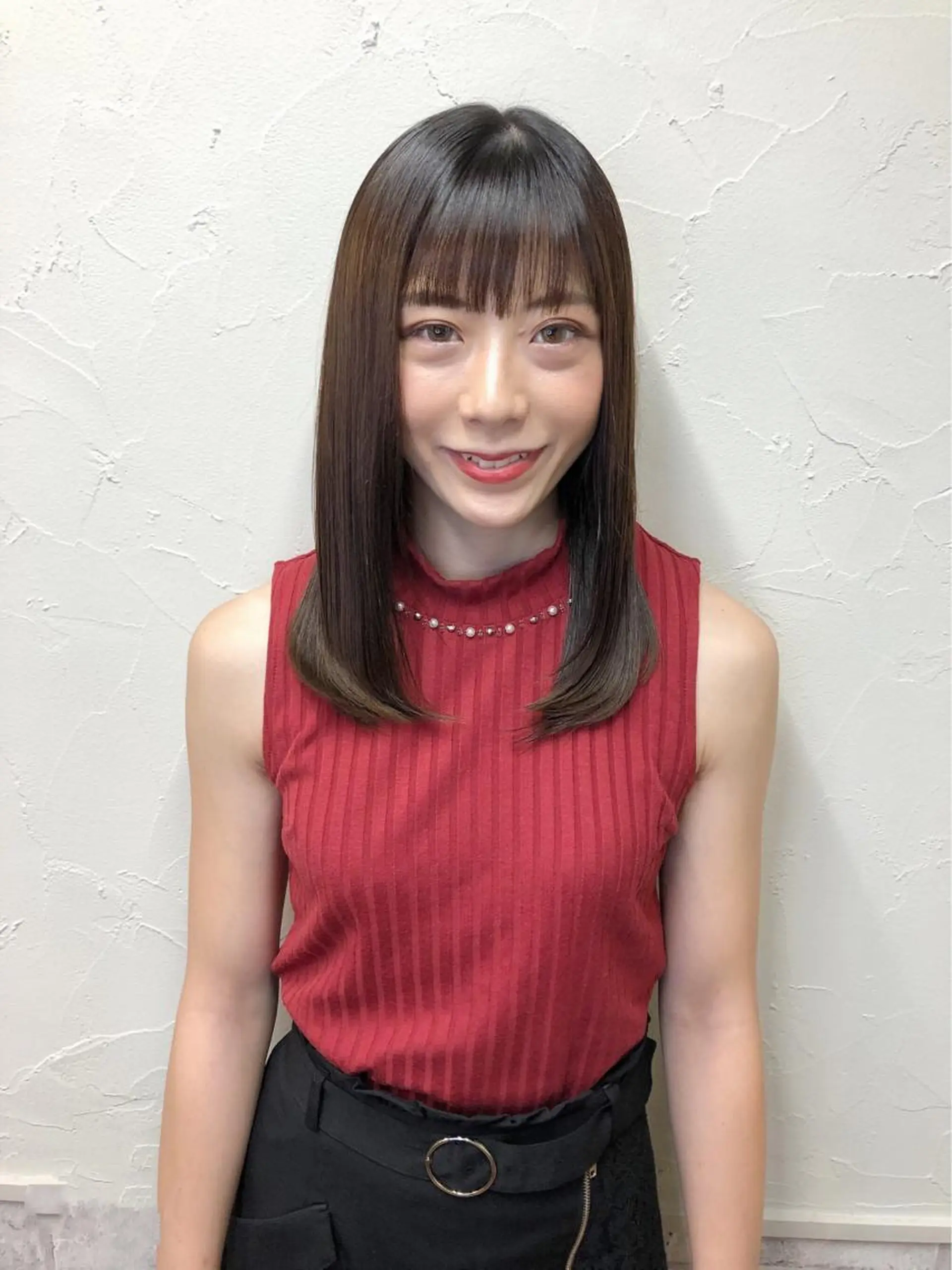 セミロング 髪質改善/レイヤー ストウシンゴのヘアスタイル