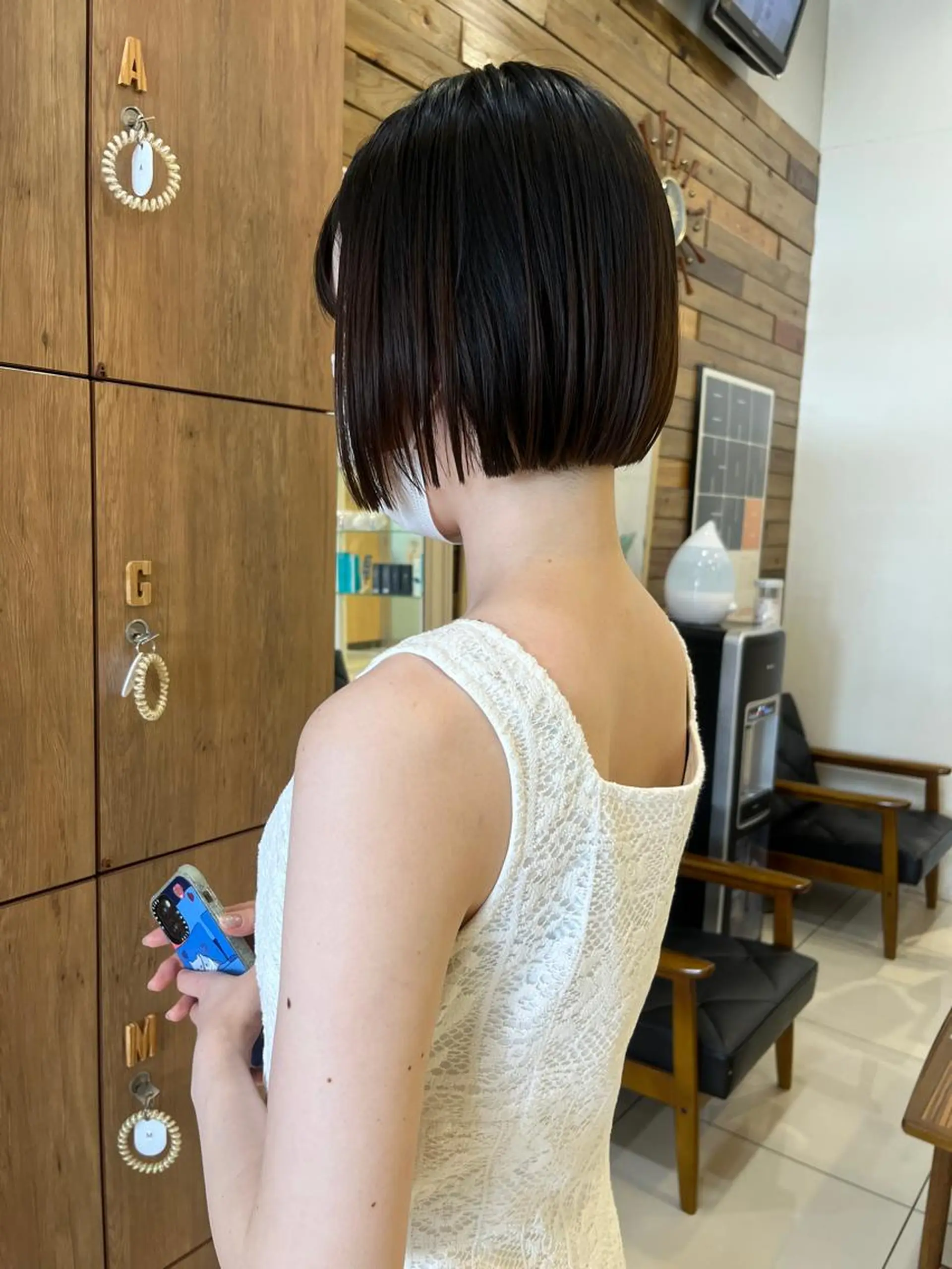 ショート カット 黒田瀬奈/ボブ まろやかベージュのヘアスタイル