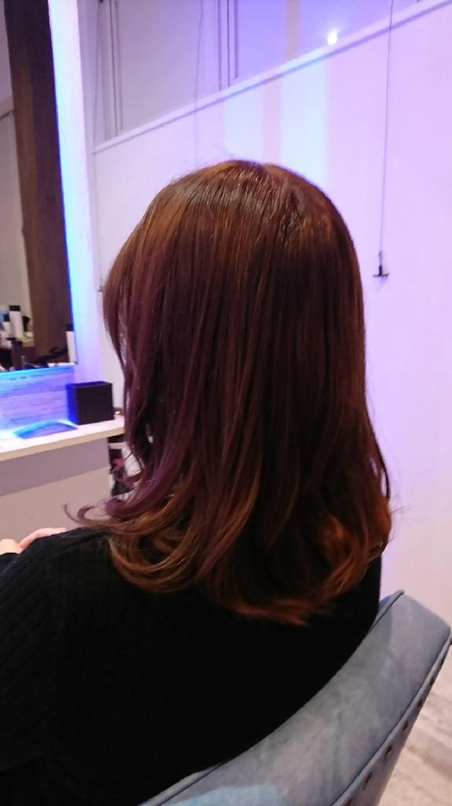 セミロング カラー オレンジ 中嶌 健一のヘアスタイル