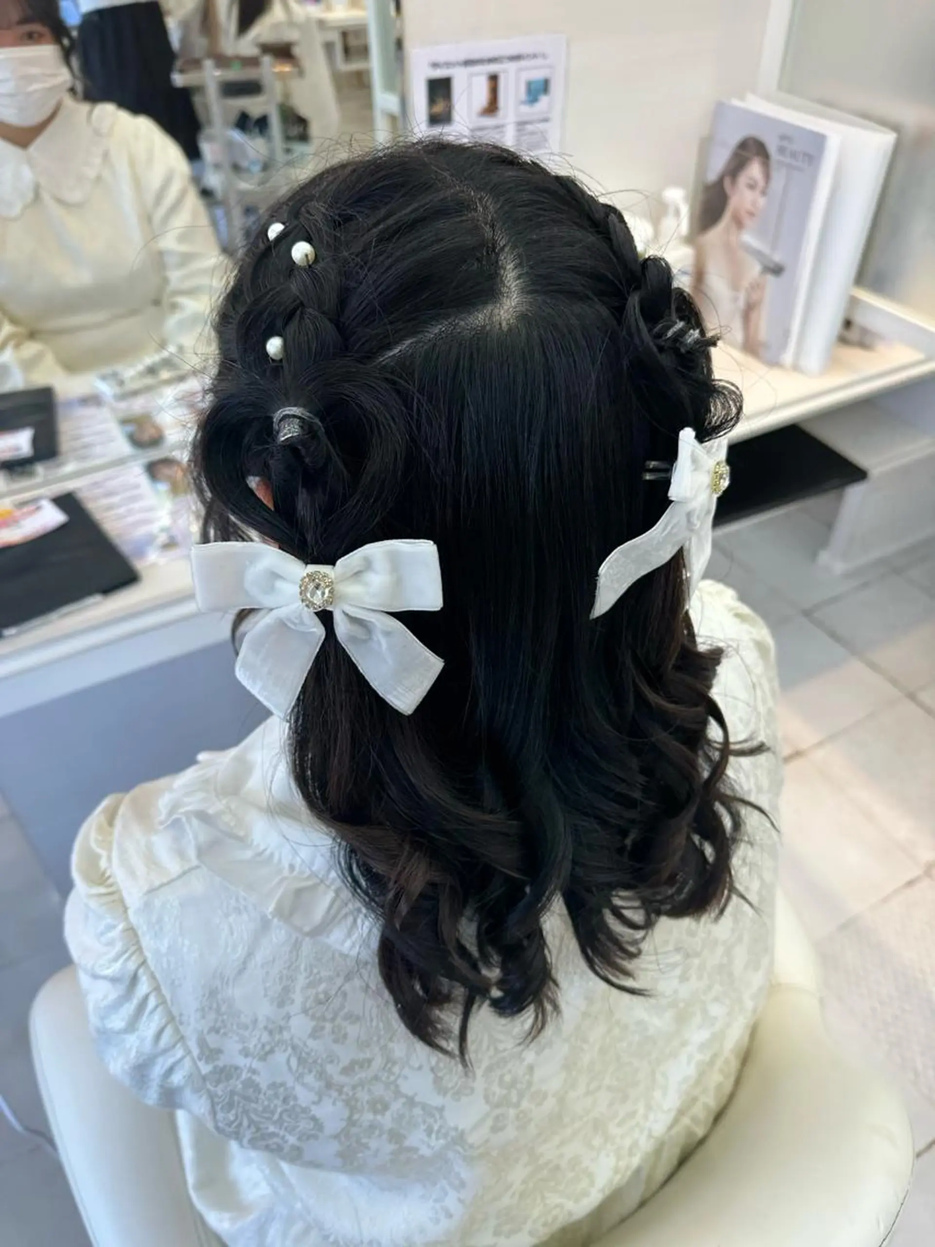 セミロング ヘアアレンジ ヘアセット エクステ♡ヘアメ 内村麻衣のヘアスタイル