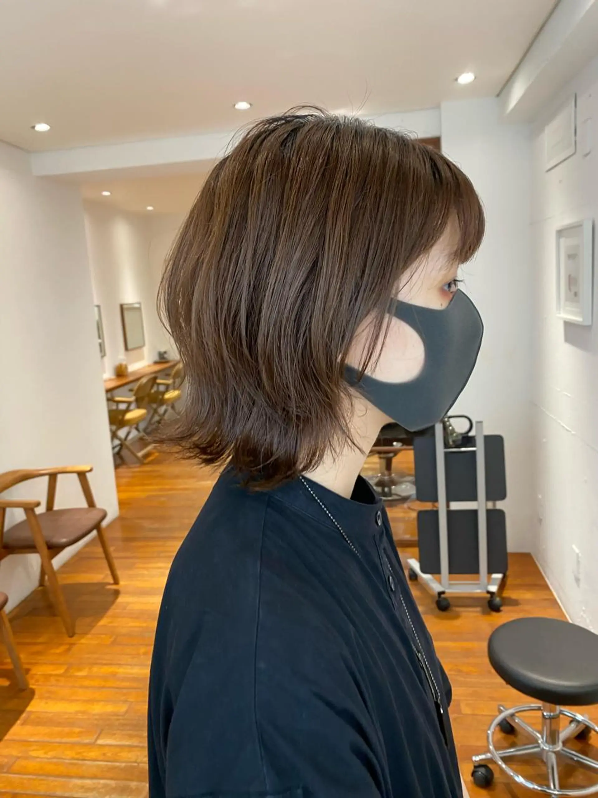 ミディアム カラー カット ヘアカラー トリートメント IVORY.所属・🟩白髪ぼかし/ボブ /ショートヘア/大司のヘアスタイル