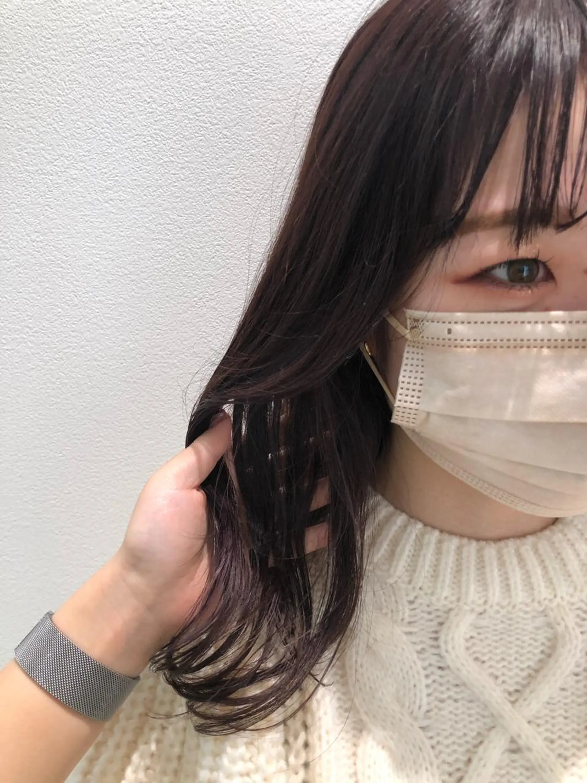 セミロング パープルカラー ヘアカラー Zina(豊洲)所属・suzuka （スズ）のヘアスタイル