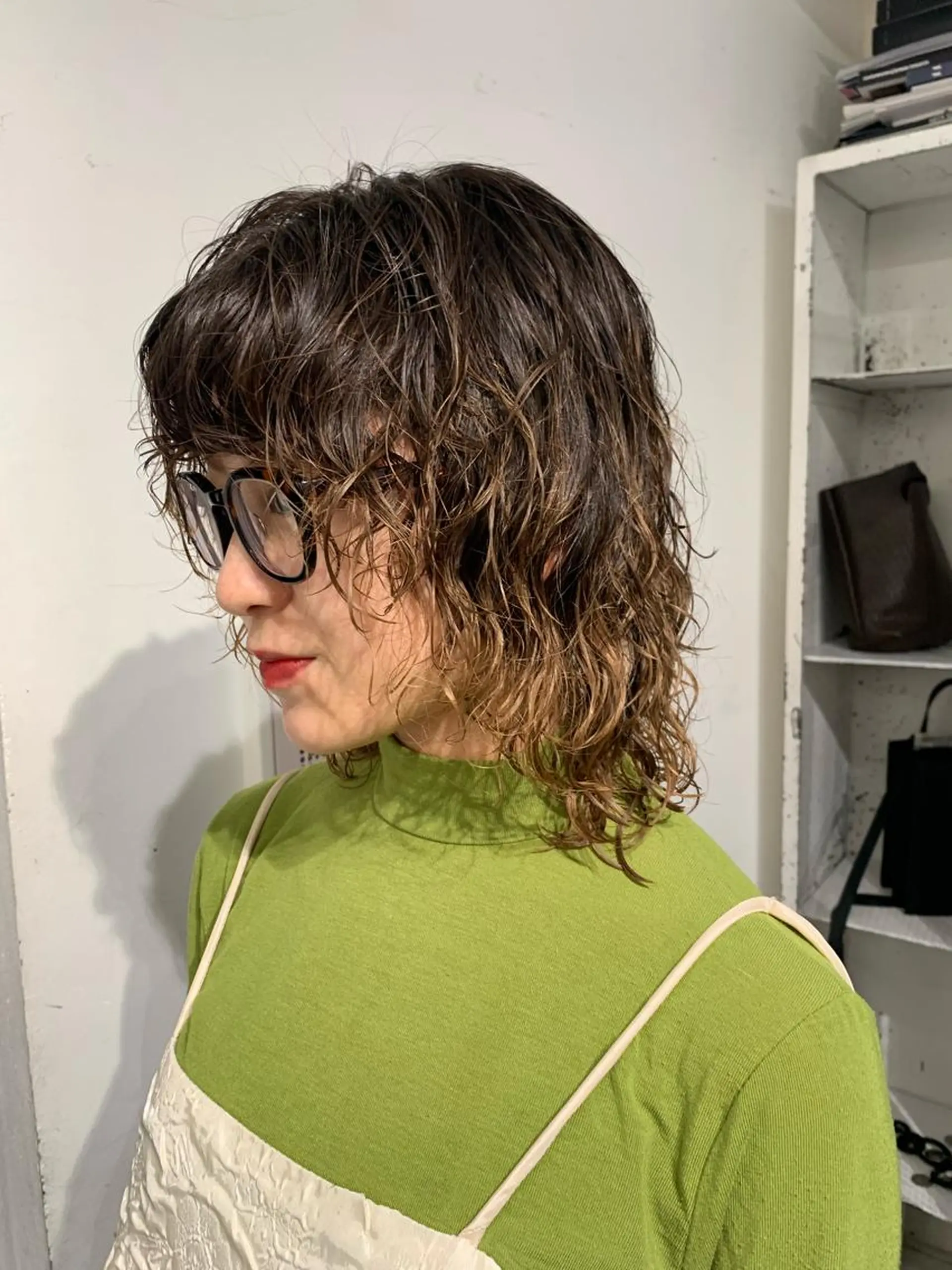 ミディアム カラー カット パーマ レイヤーカット/艶髪 ✨💭KIRARIのヘアスタイル