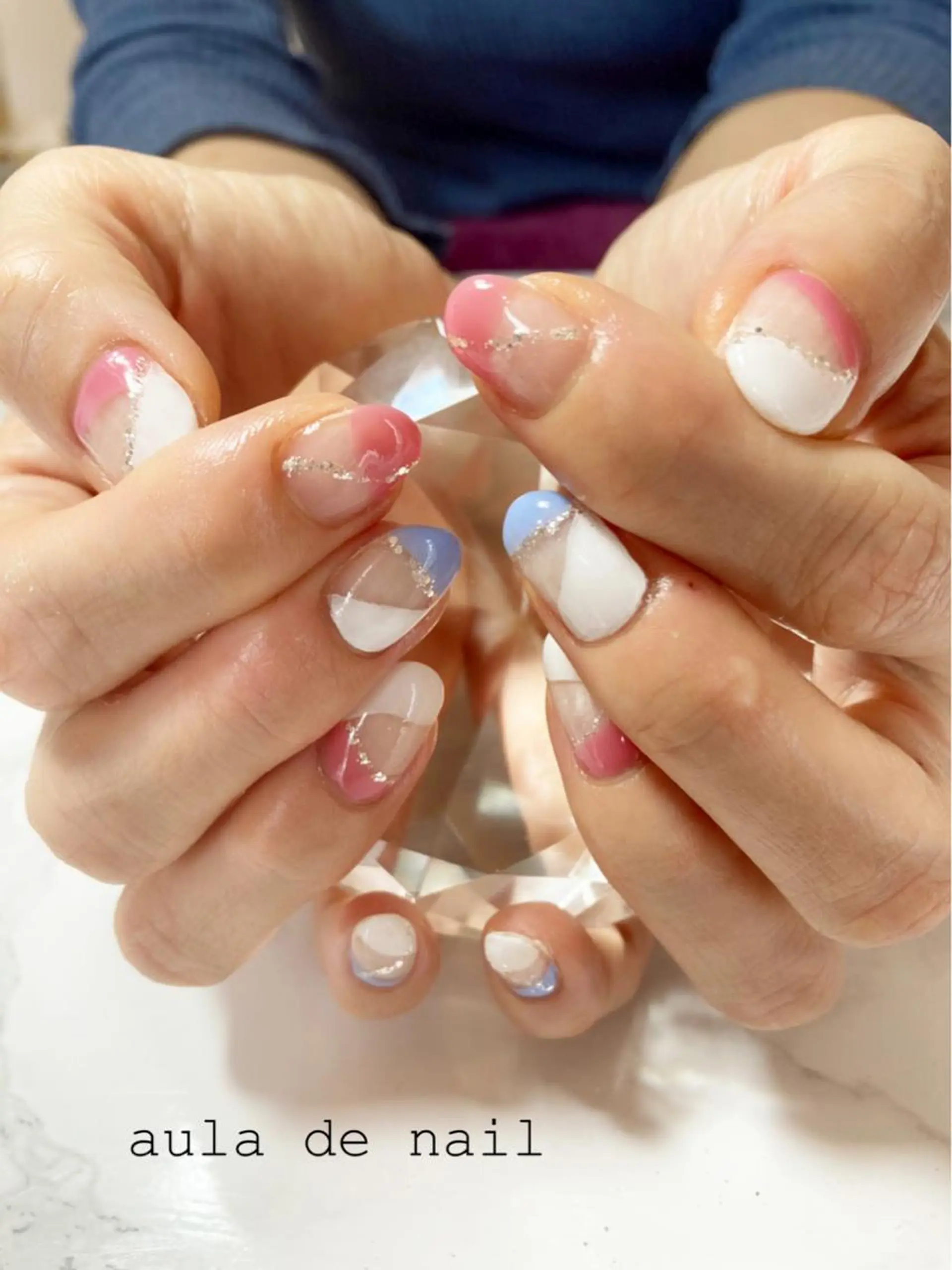 ネイル クリアネイル ハンドネイル auladenail アウラデネイルのネイルデザイン