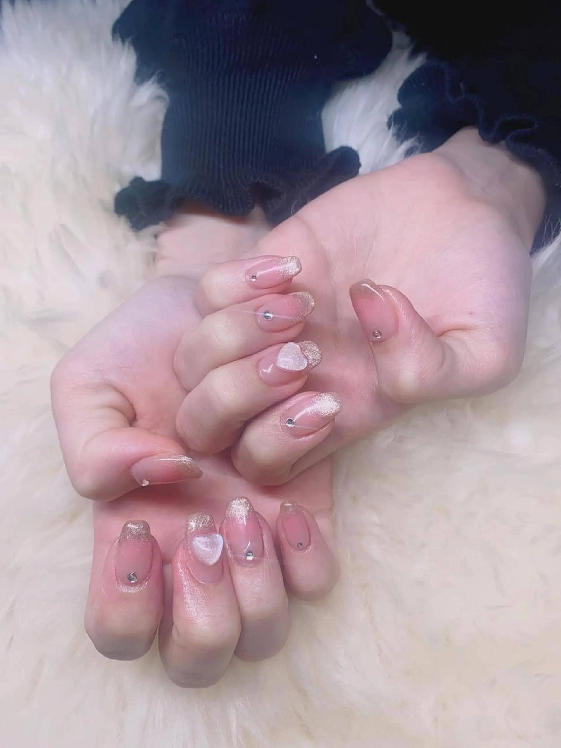 ミディアム ハンドネイル ハンドケア 💜MIYA nail川崎店のネイルデザイン