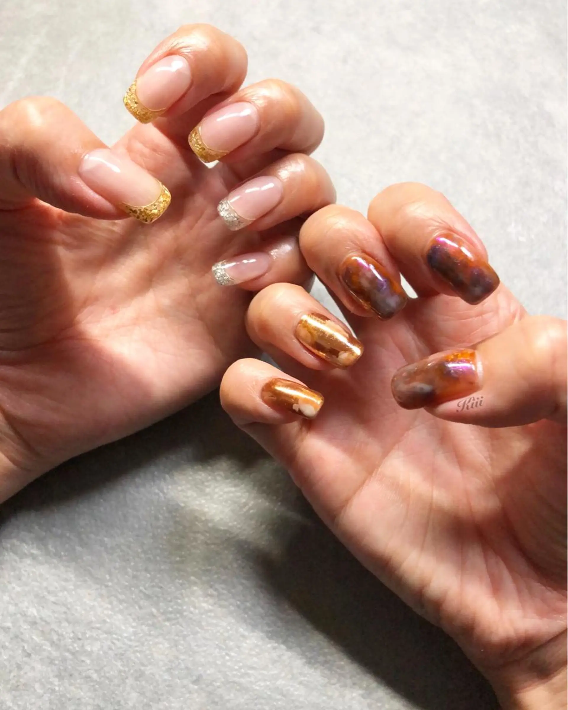 ネイル ニュアンスネイル ハンドネイル フットネイル kiii.__ ✴︎*のネイルデザイン