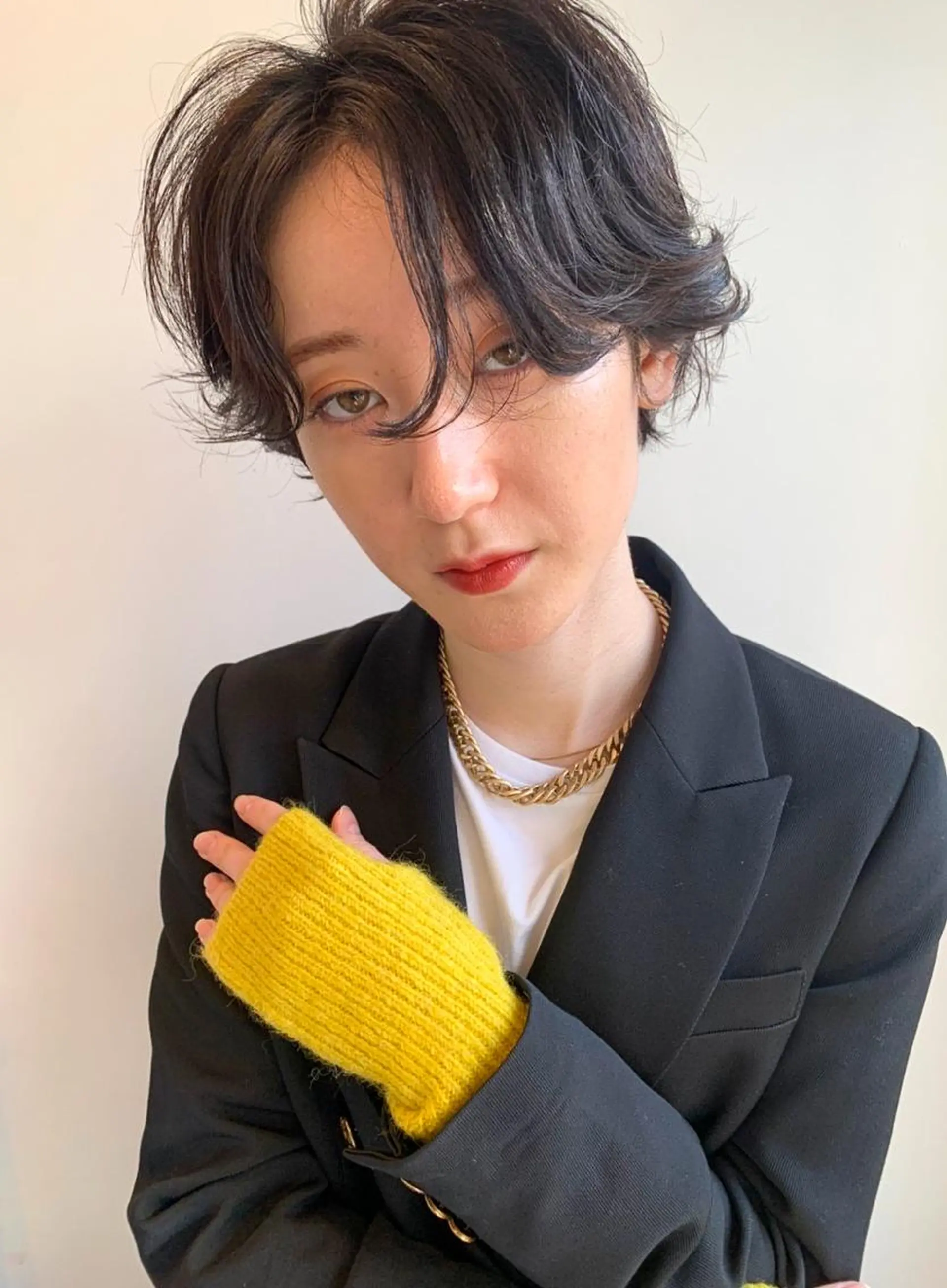 ショート カラー パーマ バレイヤージュ ダブルカラー グラデーションカラー ハイライトカラー イルミナカラー カット ヘアカラー CEINE＋ officialのヘアスタイル