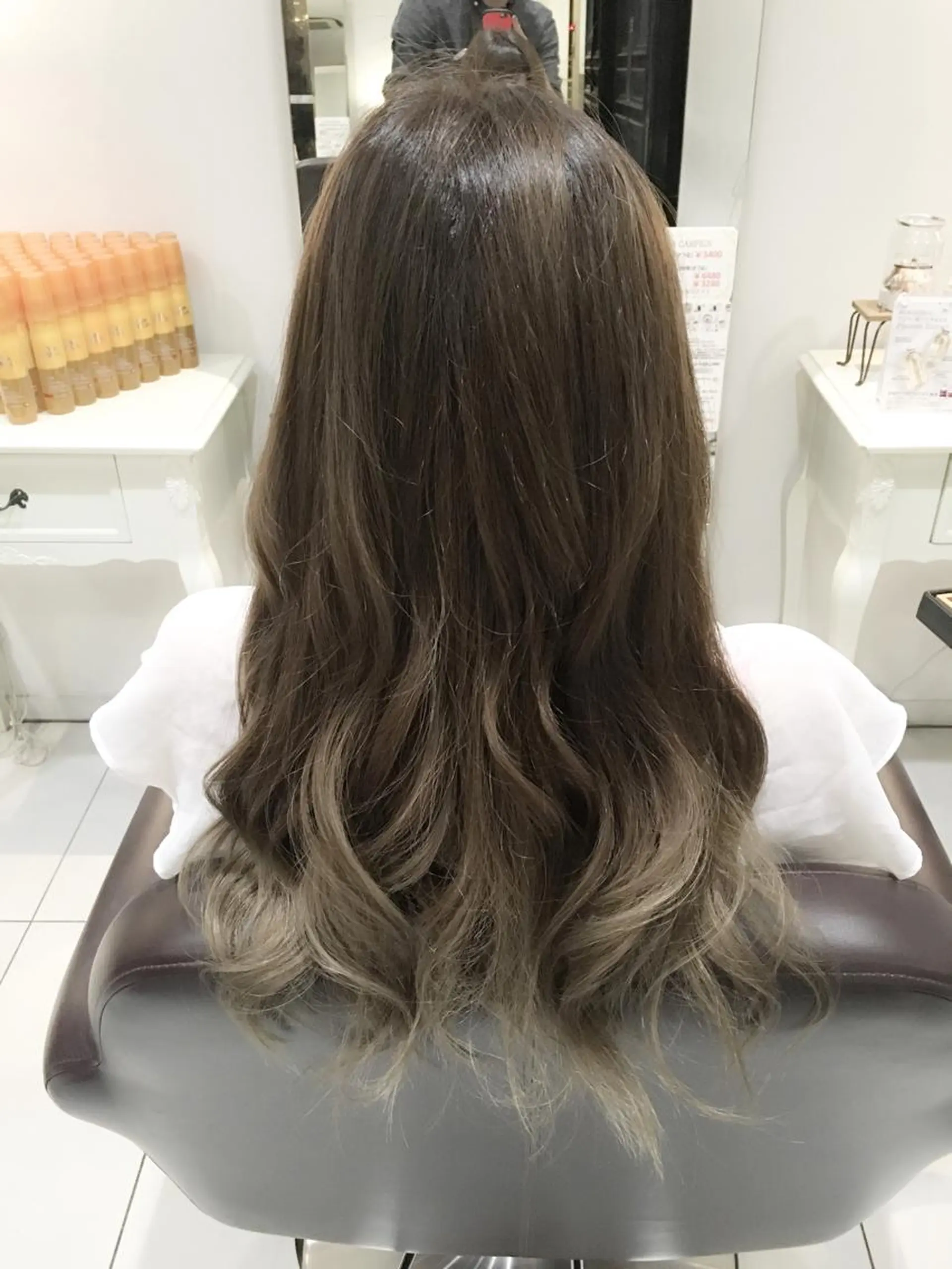 セミロング カラー アッシュ ベージュカラー 髪質改善/トリート メント/益田直幸のヘアスタイル