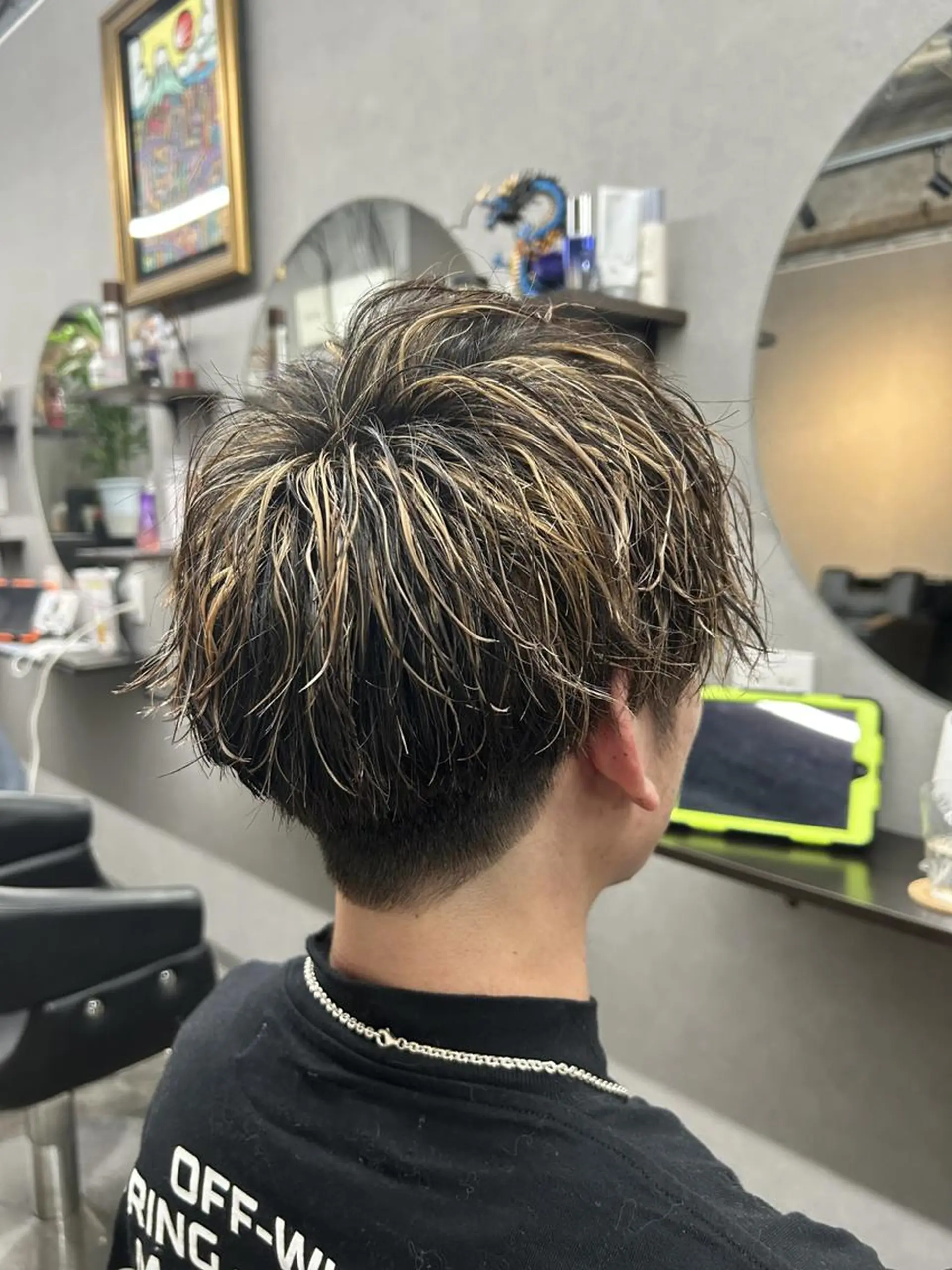 ショート カラー パーマ メンズ カット ヘアカラー パーマ ♦️お任せ美容師♦️ ★ヤマフジ★のヘアスタイル