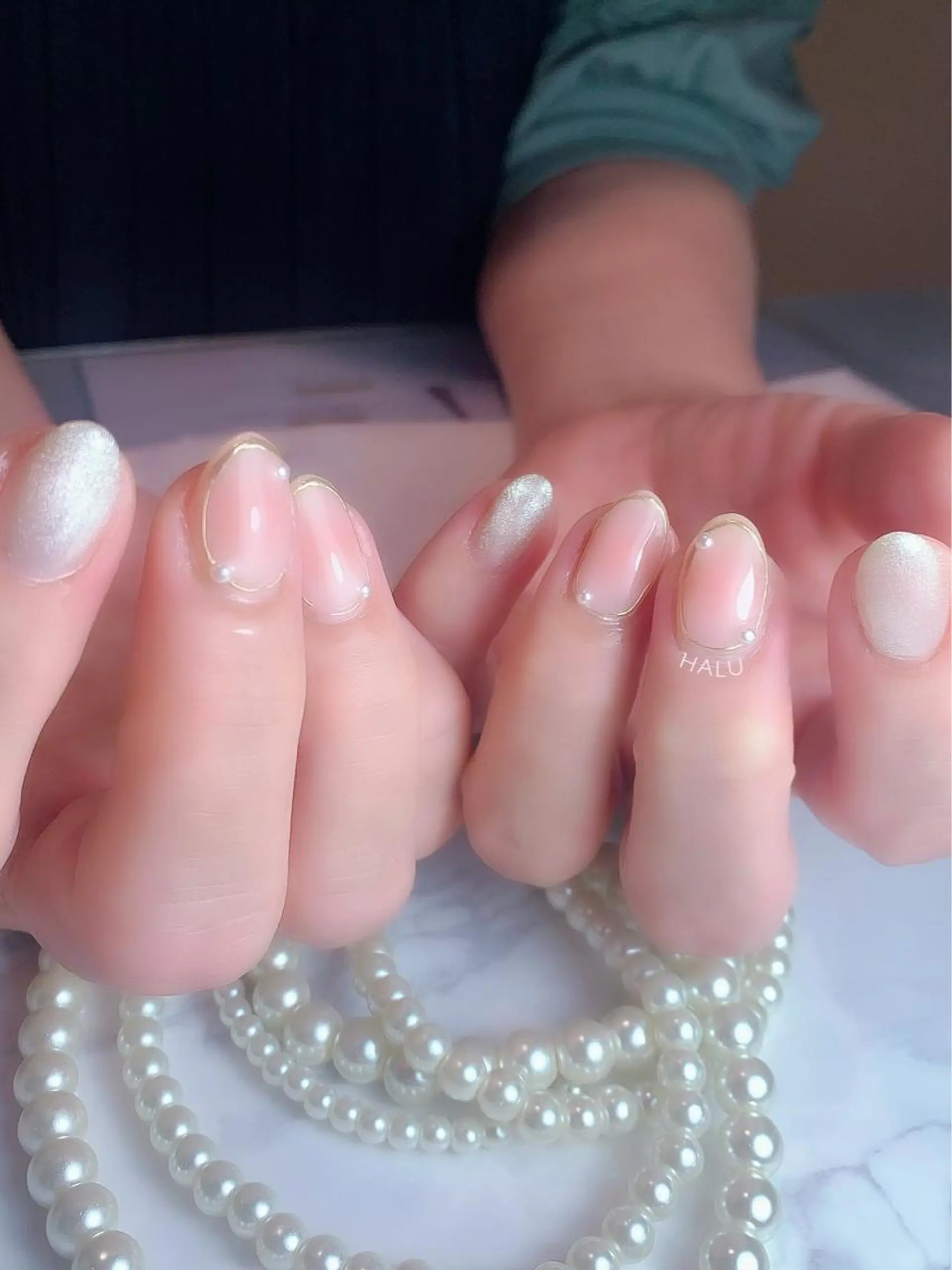 ネイル チークネイル HALU ハルのネイルデザイン