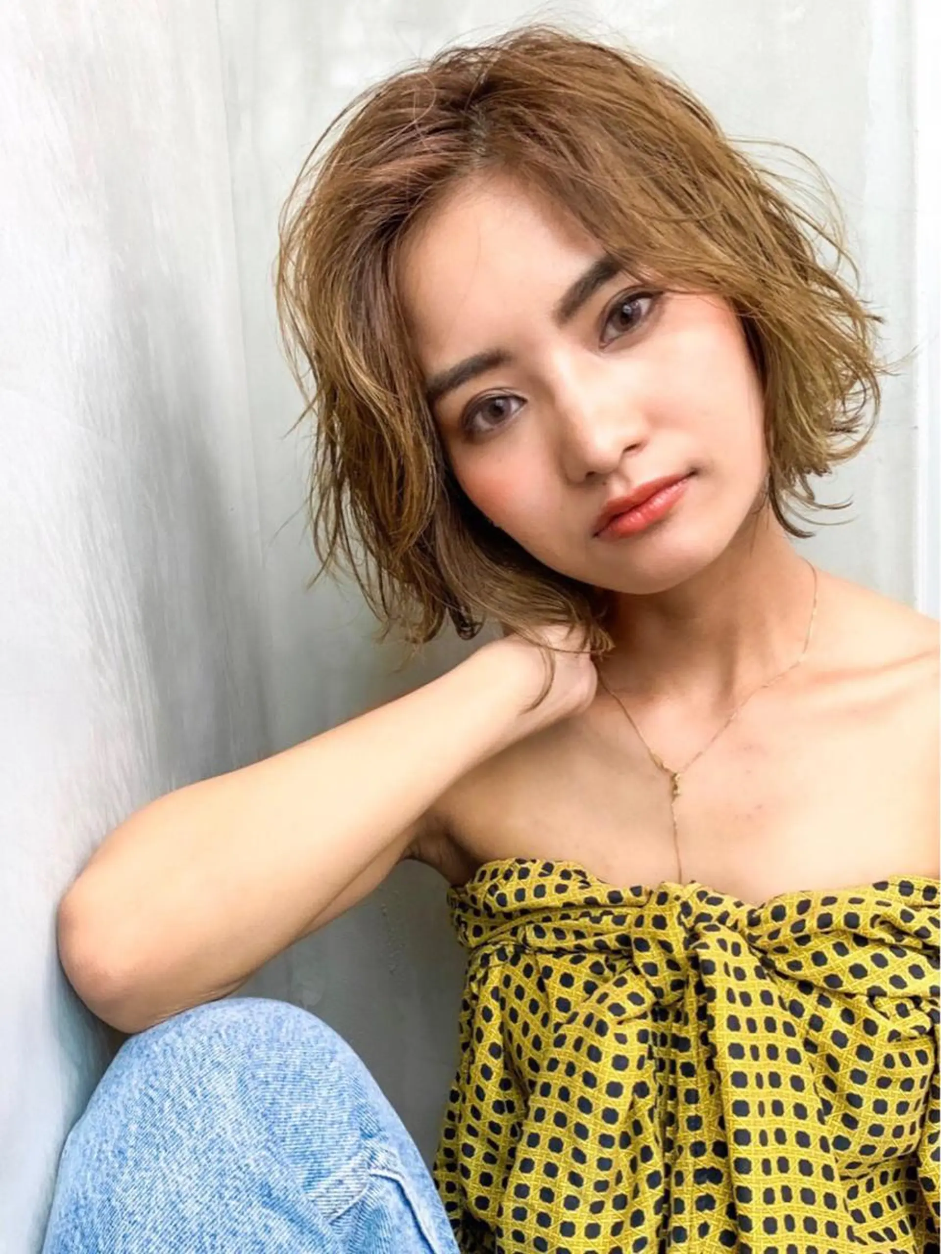 ミディアム カラー カット ヘアカラー トリートメント 🉐レイヤー/塩見 弘樹🉐渋谷のヘアスタイル