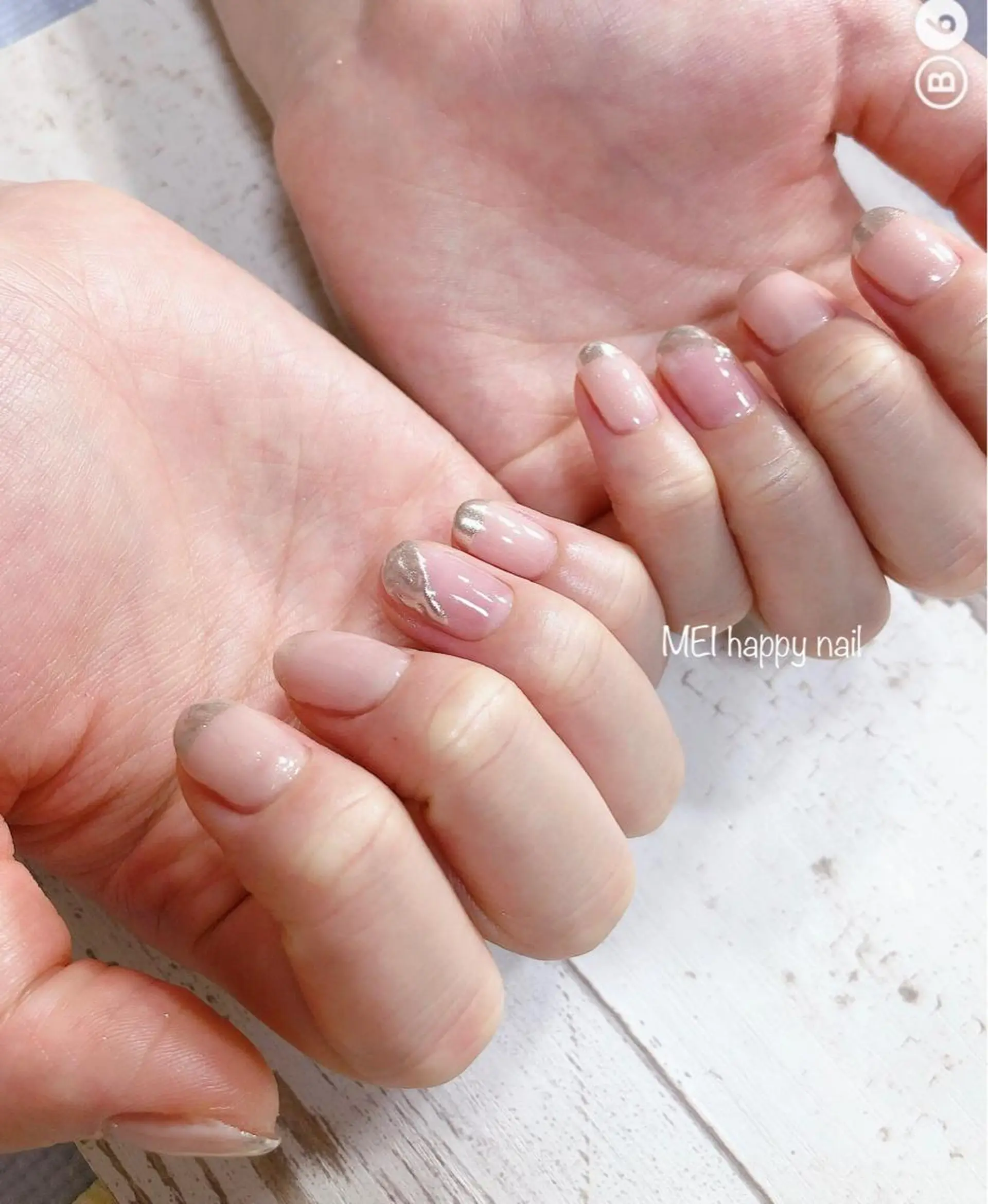 ネイル 北浦和 自爪育成ケアのネイルデザイン