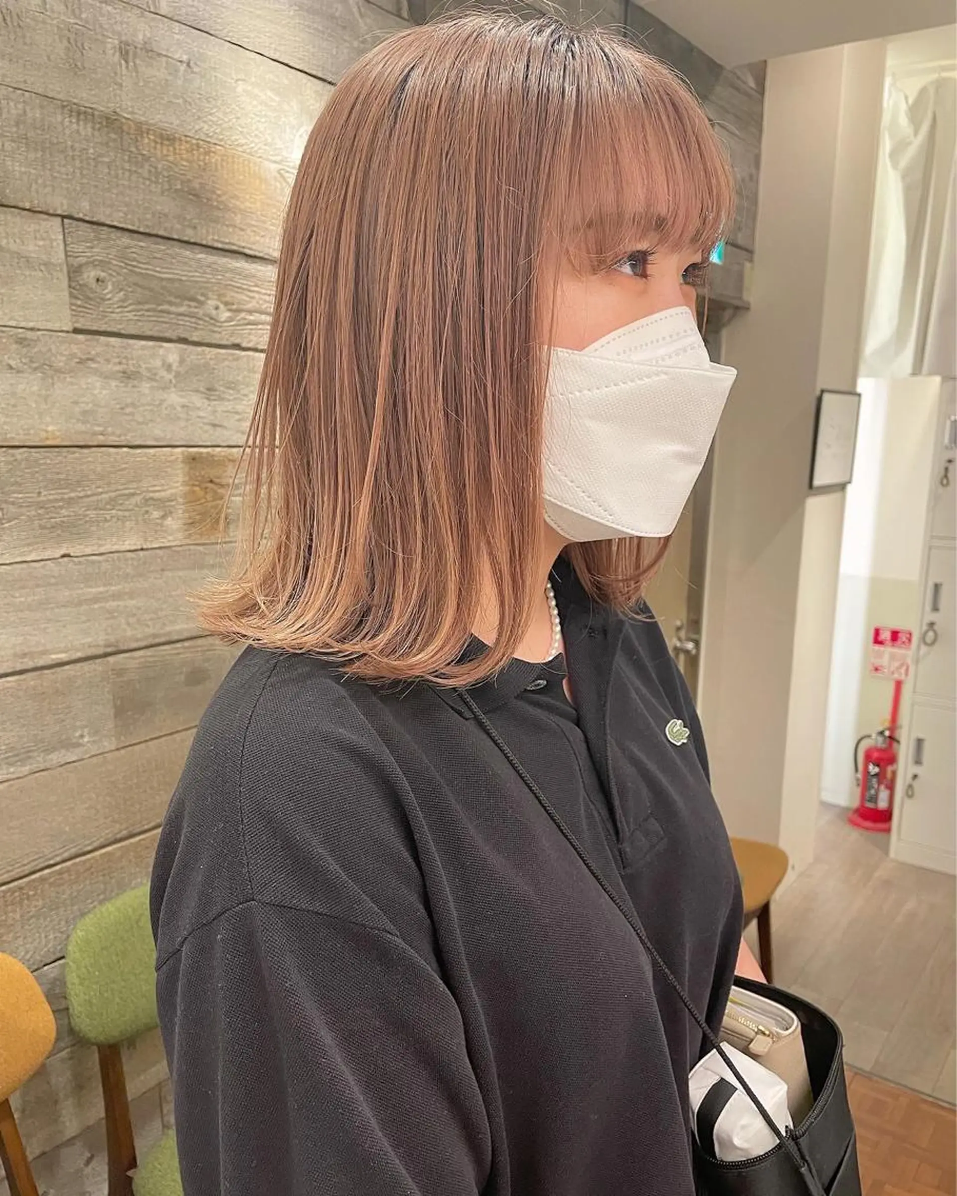 ミディアム カラー ラベンダーカラー ボブ レイヤー/ボブ/ 顔周り/yukinaのヘアスタイル