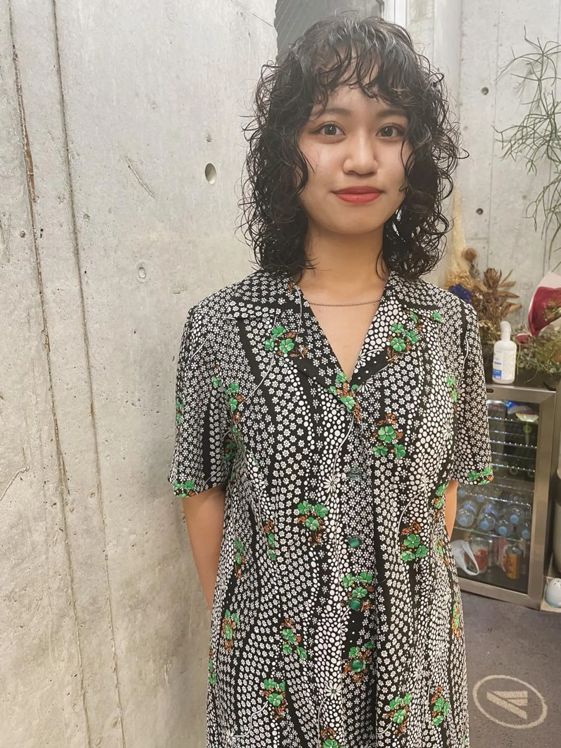 ミディアム カラー カット パーマ トリートメント センスをお届けします 大谷将生INFPのヘアスタイル