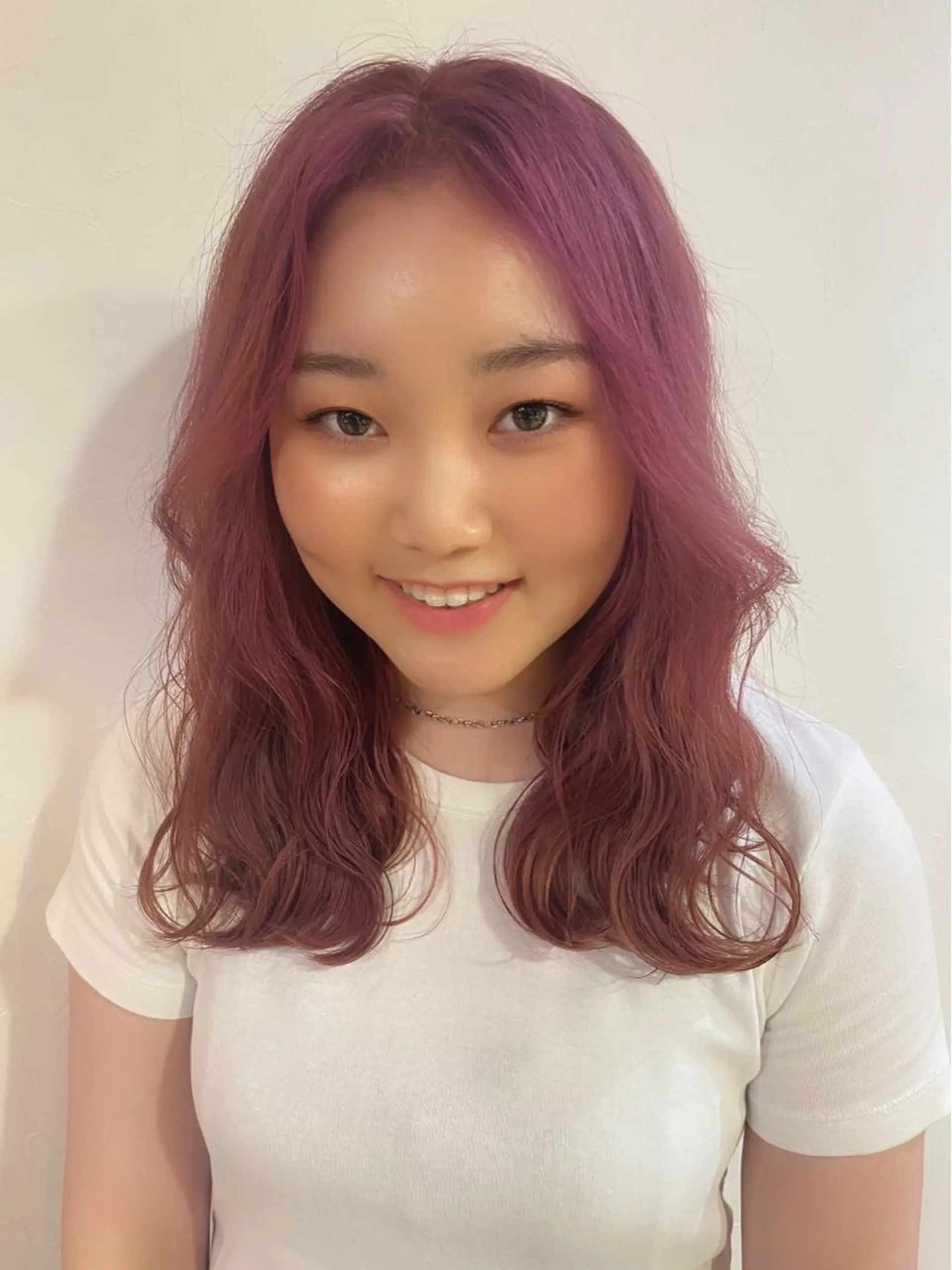 セミロング カラー Ate by little所属・青木 梢のヘアスタイル