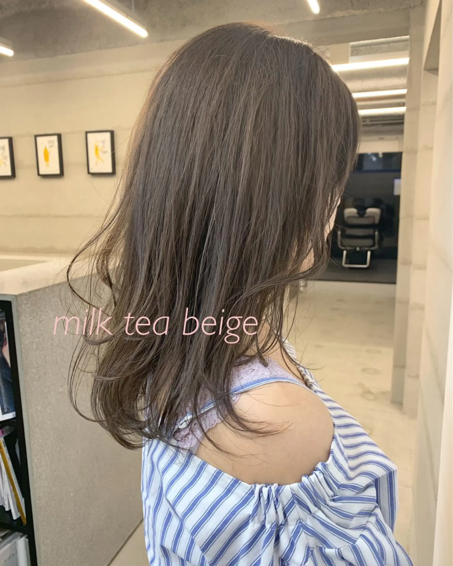 カラー ブリーチ ブリーチなしカラー 透明感/オリーブ/ グレージュ/YUKAのヘアスタイル