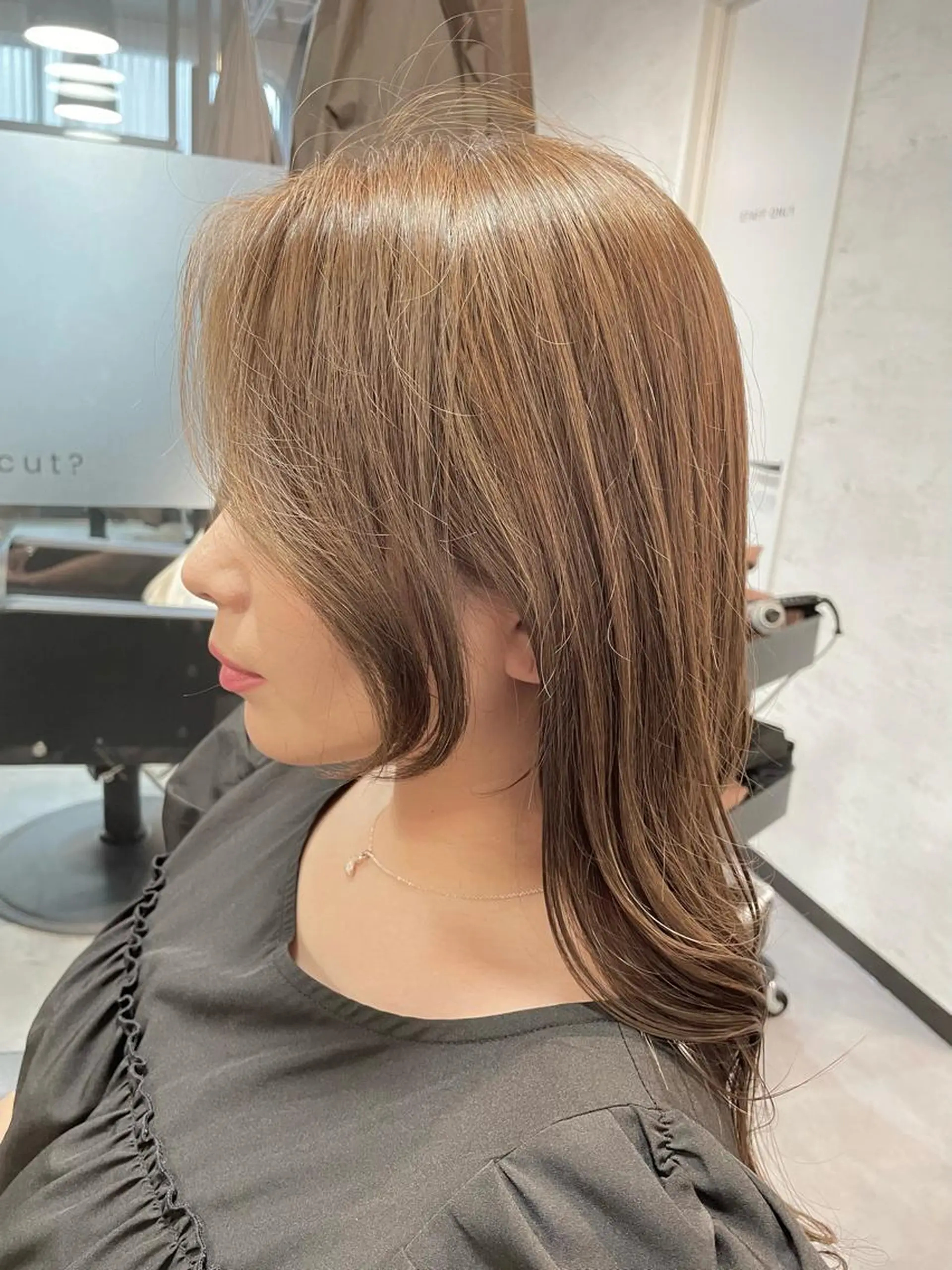 ロング カラー 韓国風ヘア カット 👑髪質改善カラー 中垣斗希のヘアスタイル