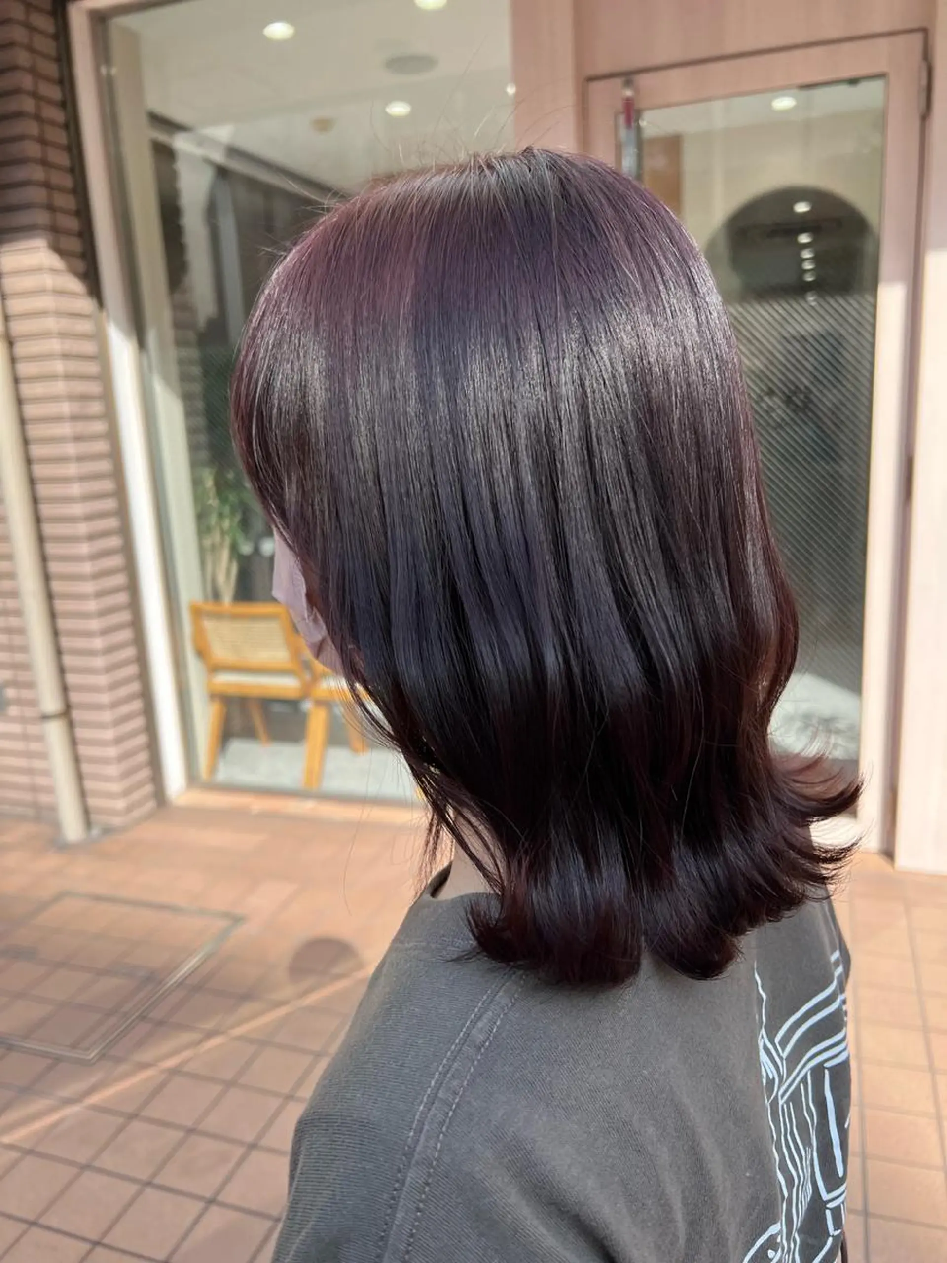 ミディアム カラー ブリーチ ブリーチなしカラー カット ヘアカラー トリートメント 暗髪/艶髪/Ono .のヘアスタイル