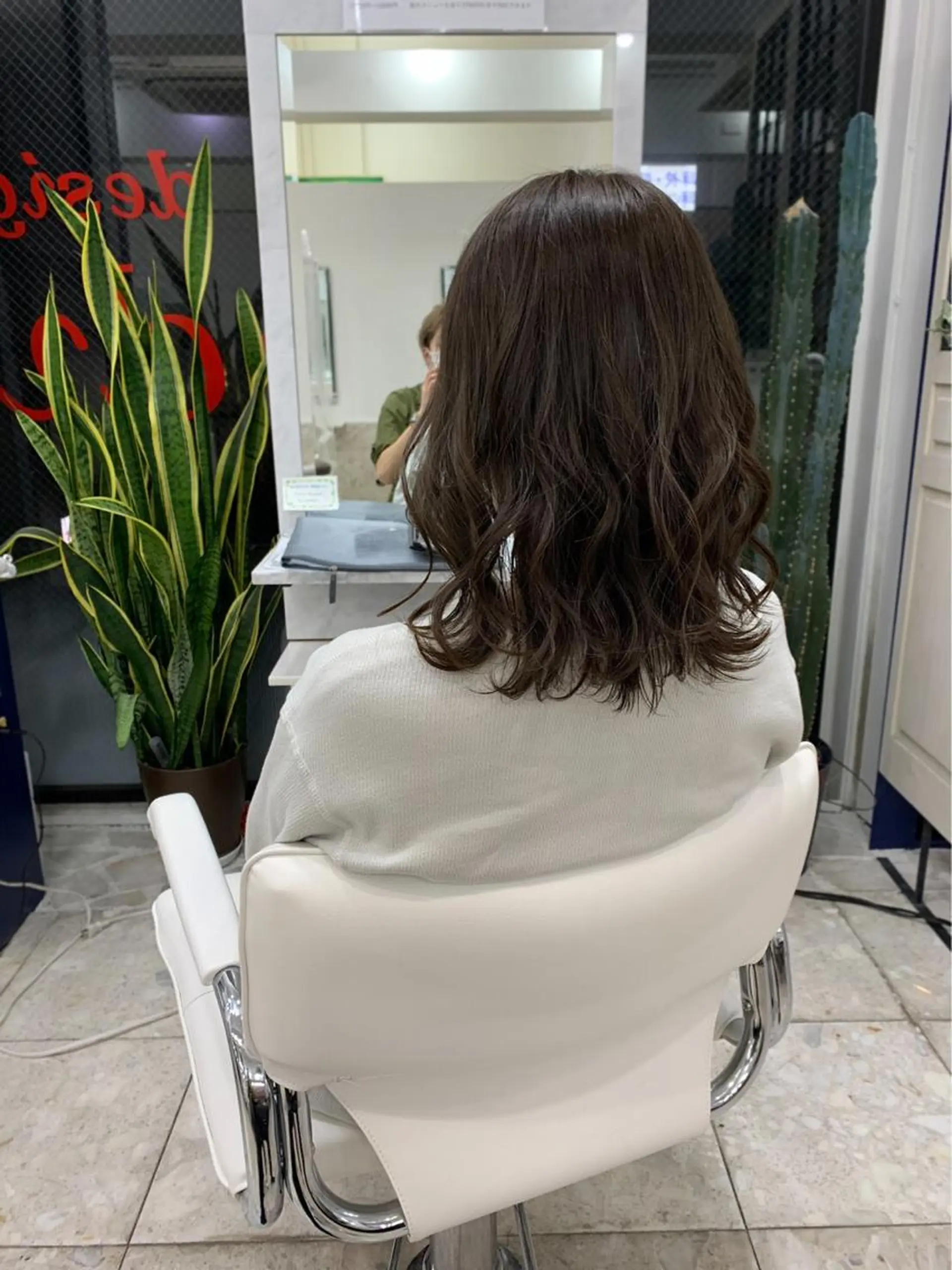 セミロング カラー 似合わせカット メンズパーマ 特化中澤のヘアスタイル