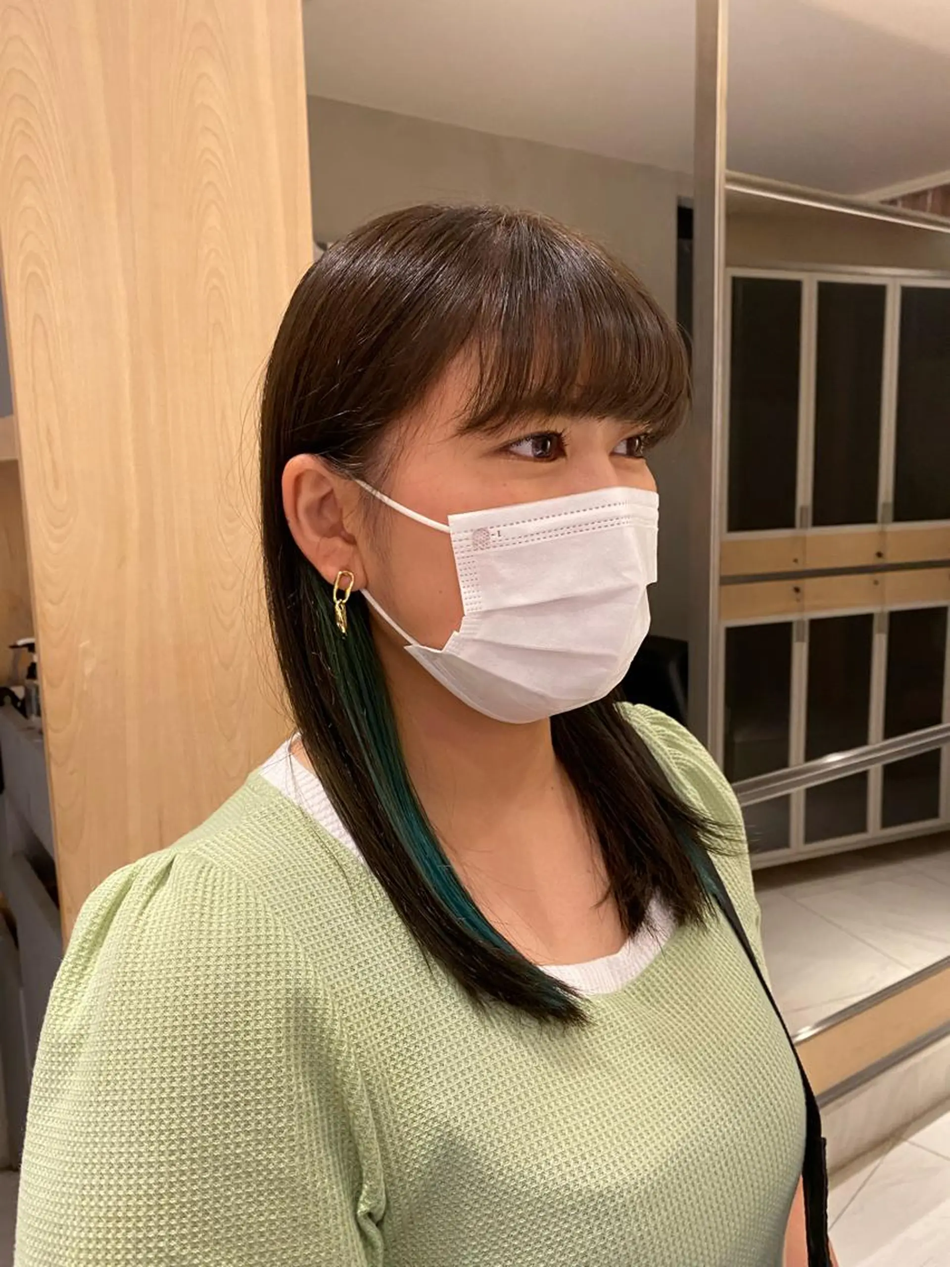 セミロング カラー イヤリングカラー 🌻暖色カラー🌻 sakuraのヘアスタイル