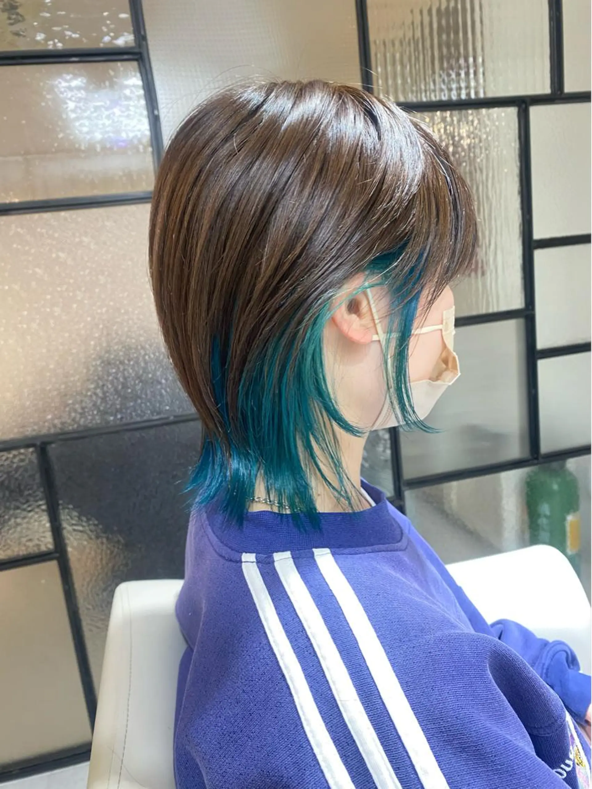 ミディアム カラー ヘアカラー 安永 涼のヘアスタイル