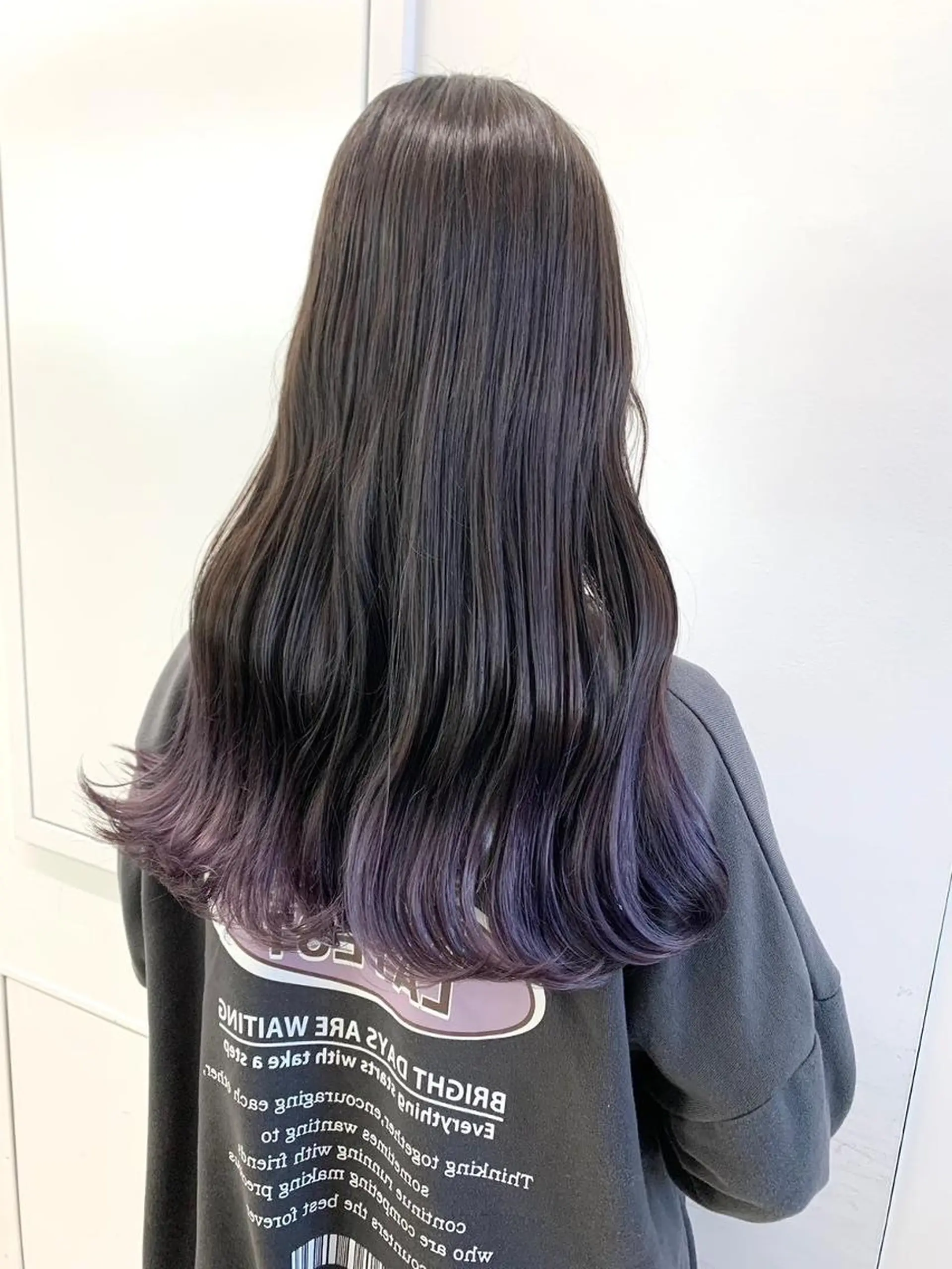 セミロング ボブ ハイライト 髪質改善 韓国風ヘア レイヤーカット カット ヘアカラー トリートメント 【公式】amble luxe 中野のヘアスタイル