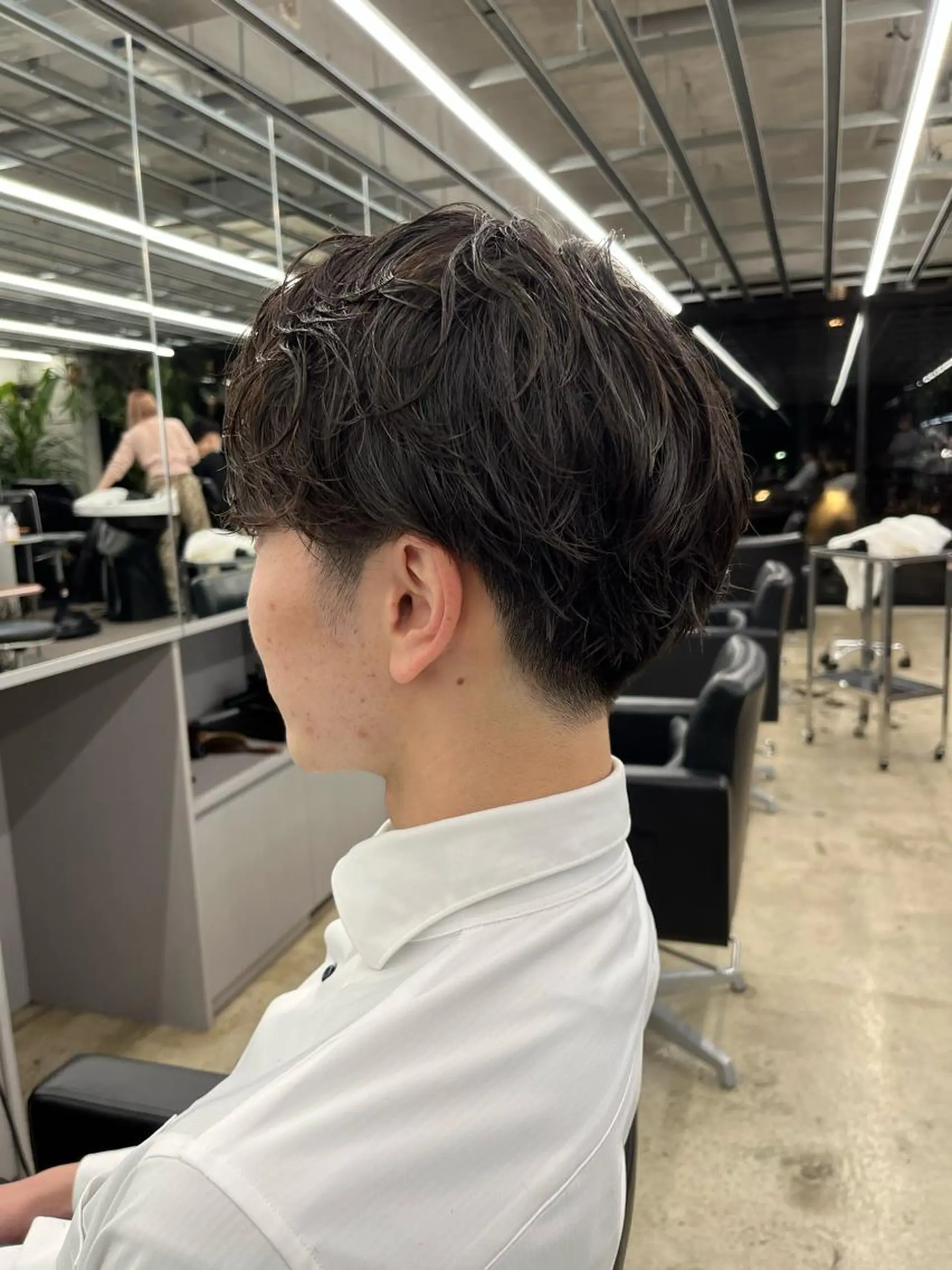 パーマ メンズ カット パーマ トリートメント ダブルカラー/ ケアブリーチ/クニトのヘアスタイル