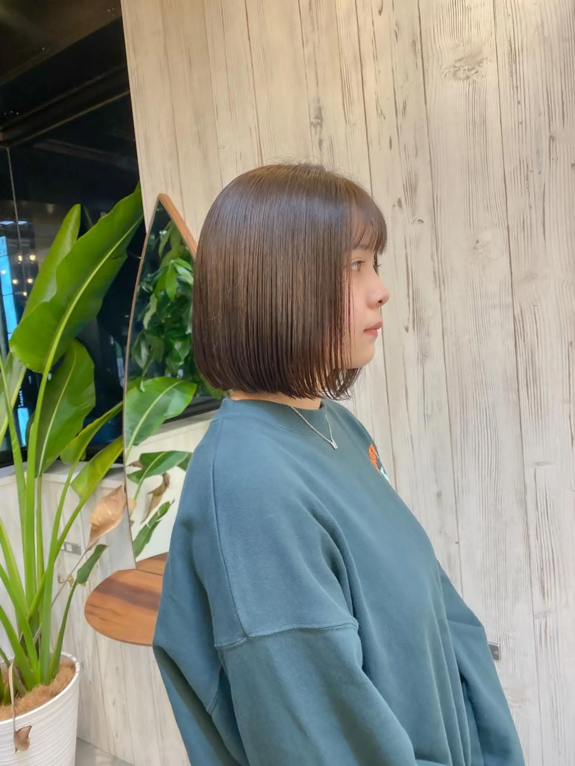 ショート カット ヘアカラー トリートメント ボブ/縮毛矯正 髪質改善/もえるのヘアスタイル