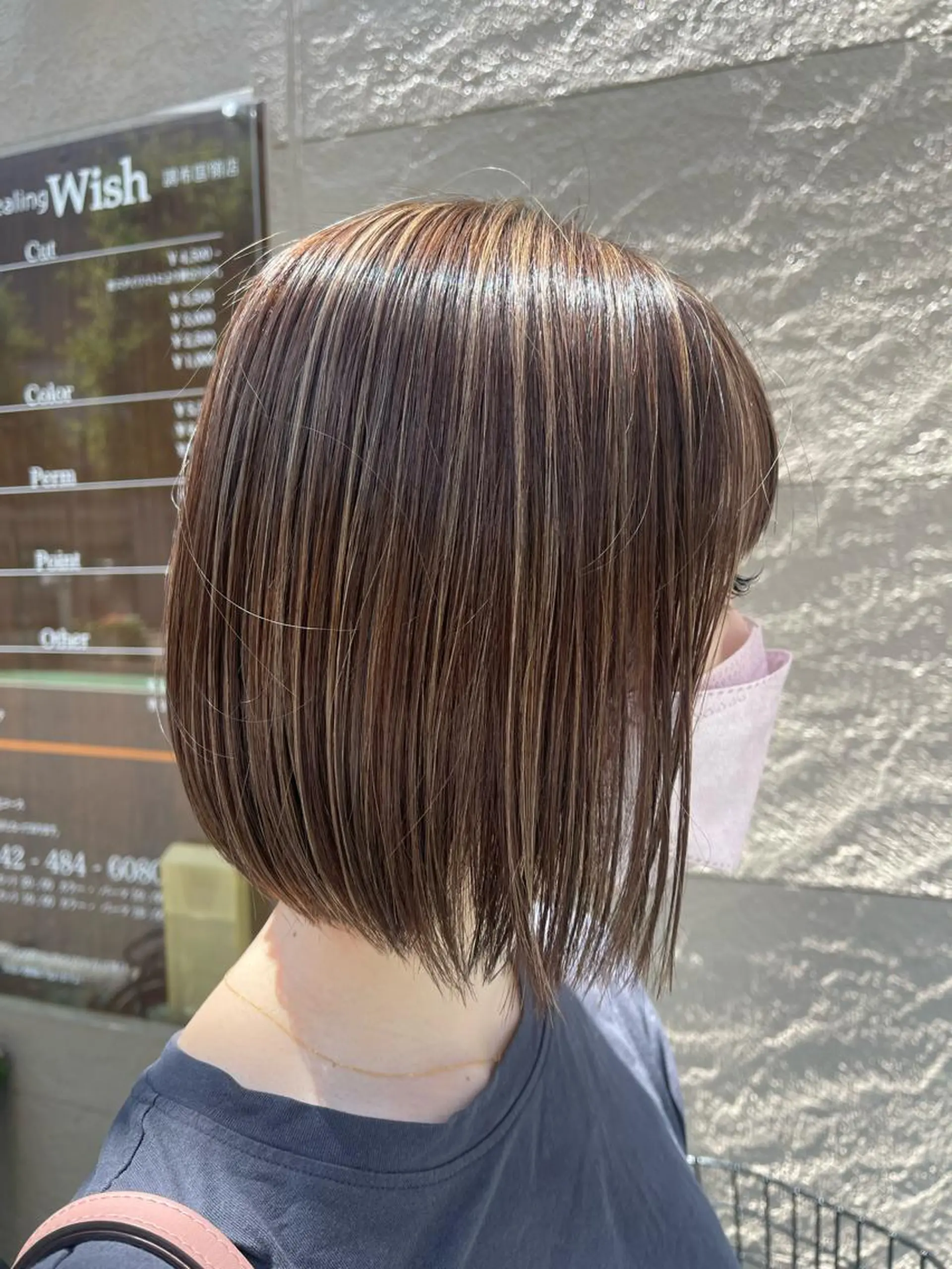 ショート カラー ヘアカラー ボブ/インナーカラー ショート/佐野祥子のヘアスタイル