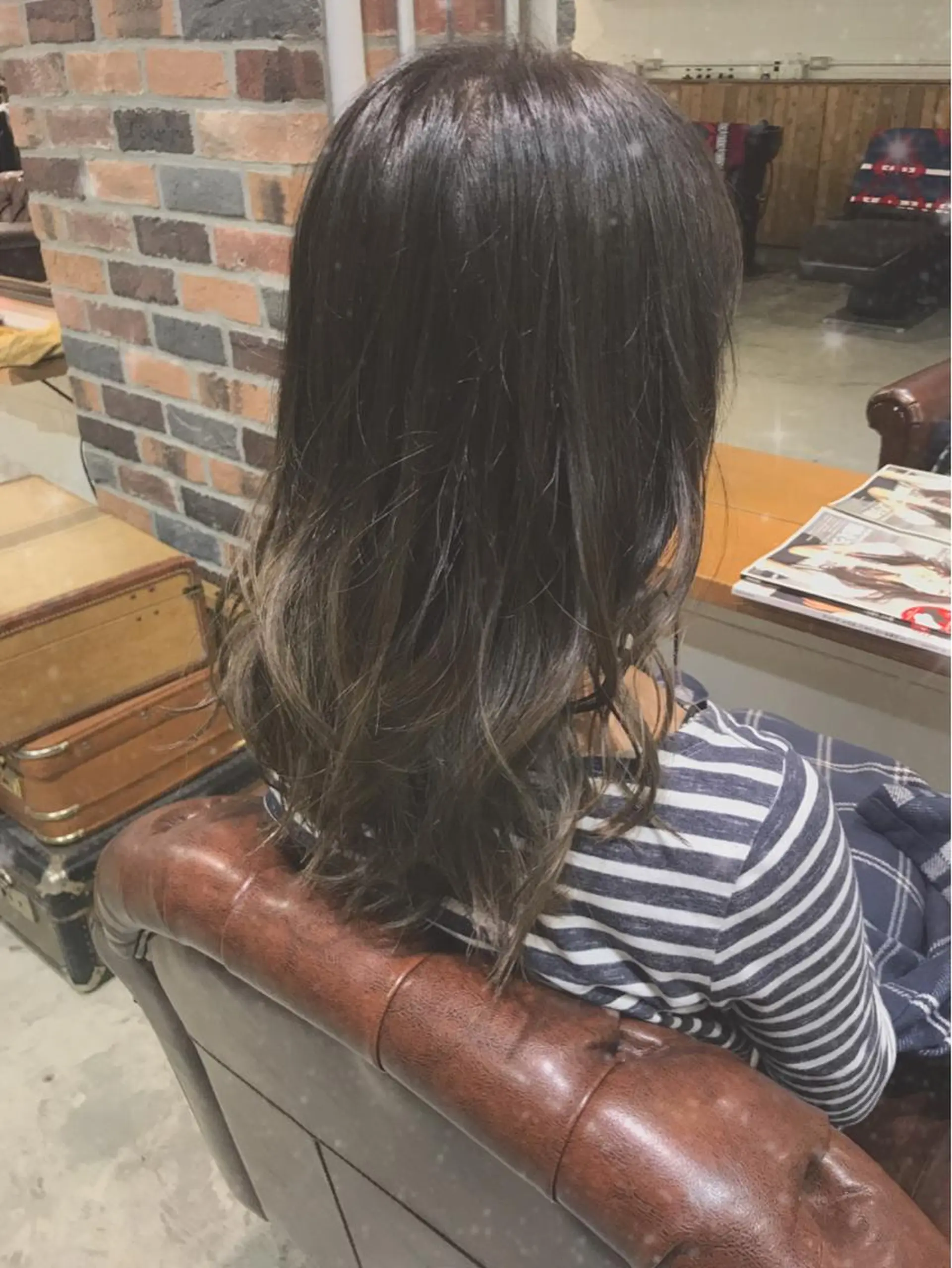 ロング カラー アッシュ ブリーチ ブルーカラー ブルーアッシュ グラデーションカラー ヘアカラー トリートメント ⭐️ハイクオリティ カラー杉本雄志⭐️のヘアスタイル