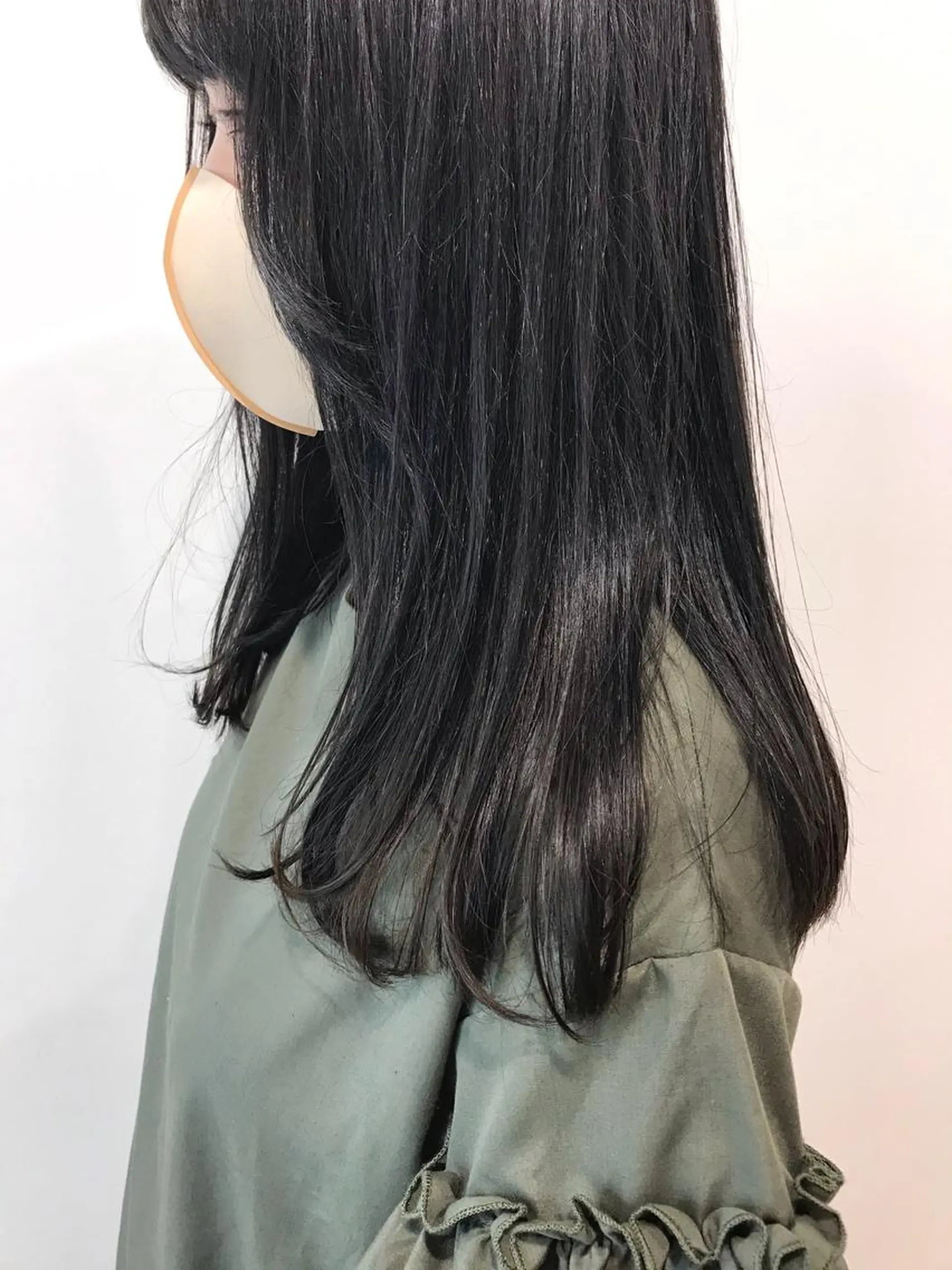 ロング カラー アッシュ ネイビーカラー レイヤー/髪質改善 渡邉【日吉美容室】のヘアスタイル