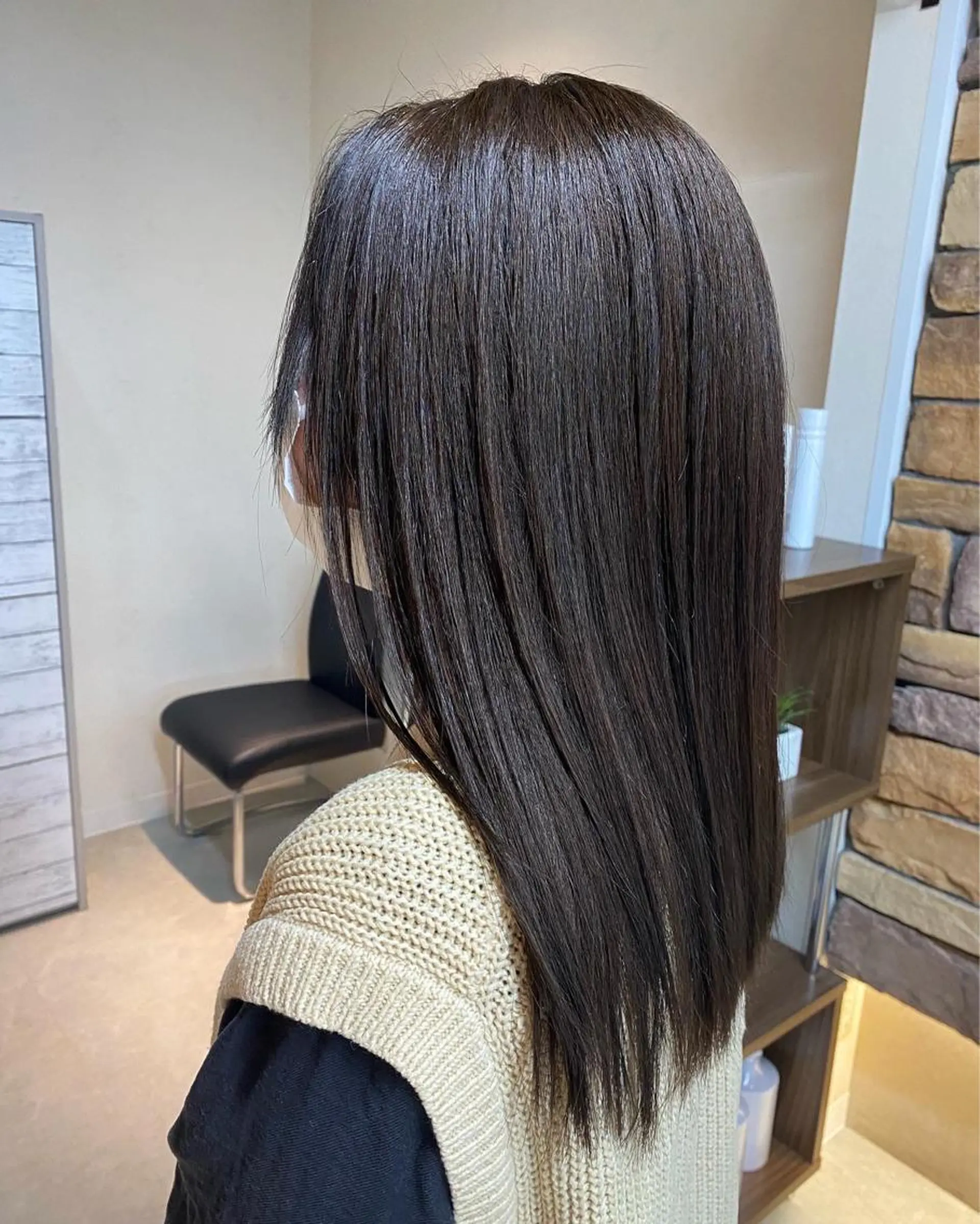 セミロング カラー カット トリートメント 後藤紗英/髪質改善 /オリーブベージュのヘアスタイル