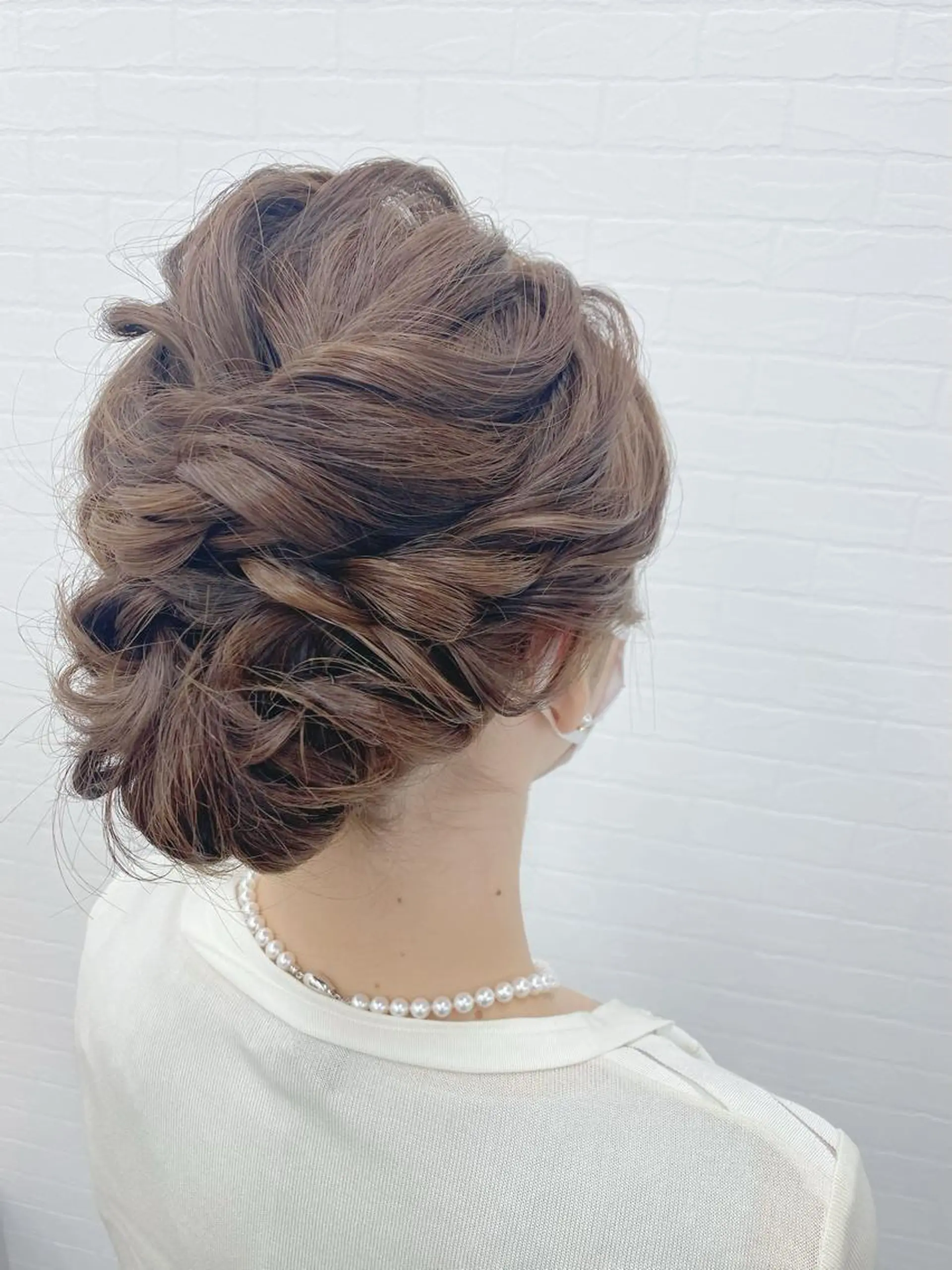 ミディアム ヘアアレンジ 結婚式・ブライダル ボブ ヘアセット GRANLUSSO 〜グランルッソ駅前店所属・木口 嘉美のヘアスタイル
