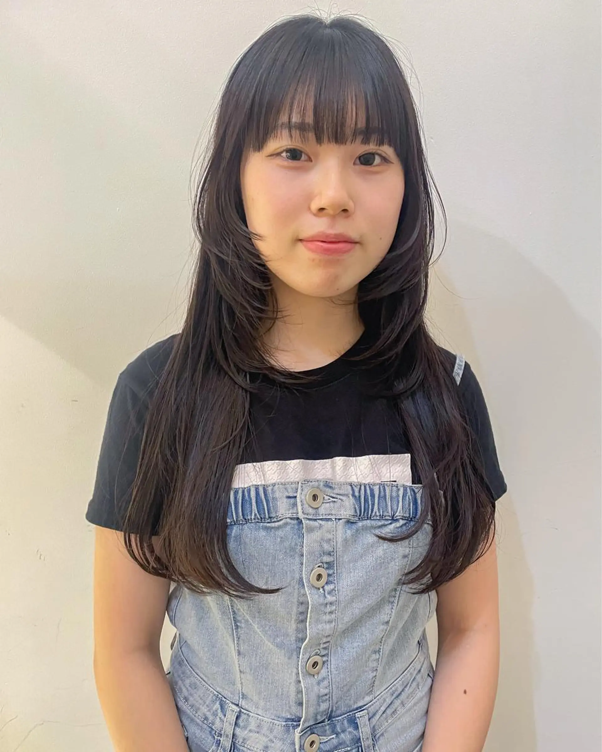 ロング 顔周りカット レイヤーカット ロング ボブ ブリーチ/miinaのヘアスタイル